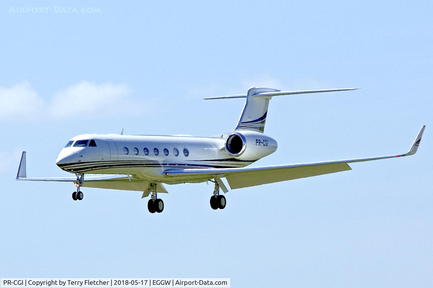PR-CGI, 2013 Gulfstream Aerospace V-SP G550 C/N 5457, at Luton