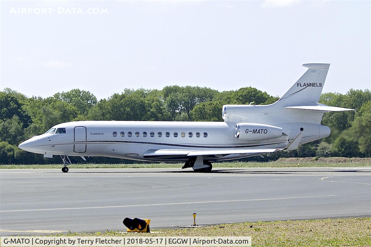G-MATO, 2016 Dassault Falcon 7X C/N 277, at Luton