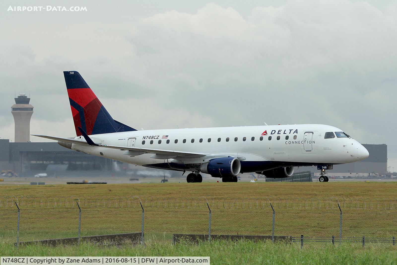 N748CZ, 2007 Embraer 170LR (ERJ-170-100LR) C/N 17000191, Departing DFW Airport
