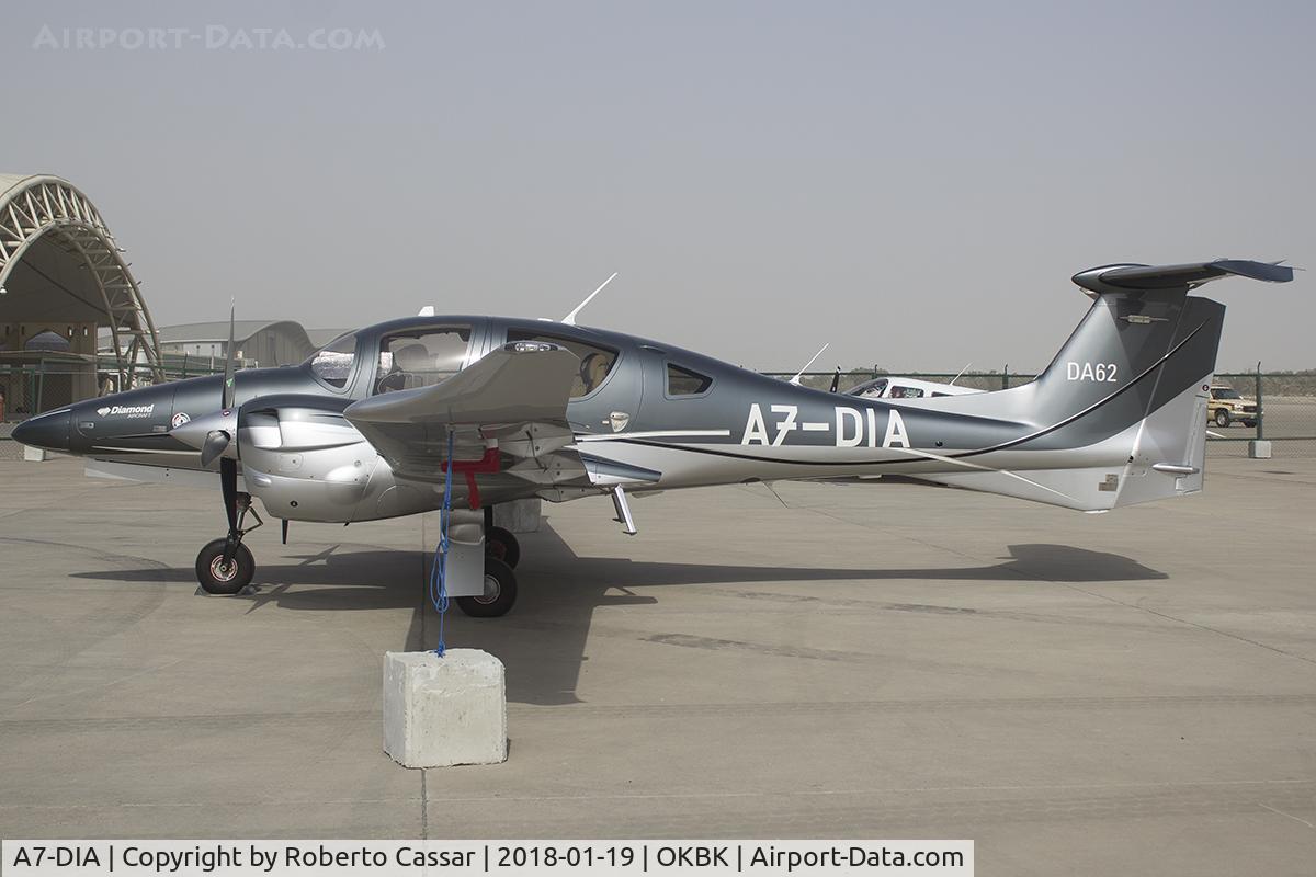 A7-DIA, 2016 Diamond DA-62 C/N 62.023, Kuwait Aviation Show 2018