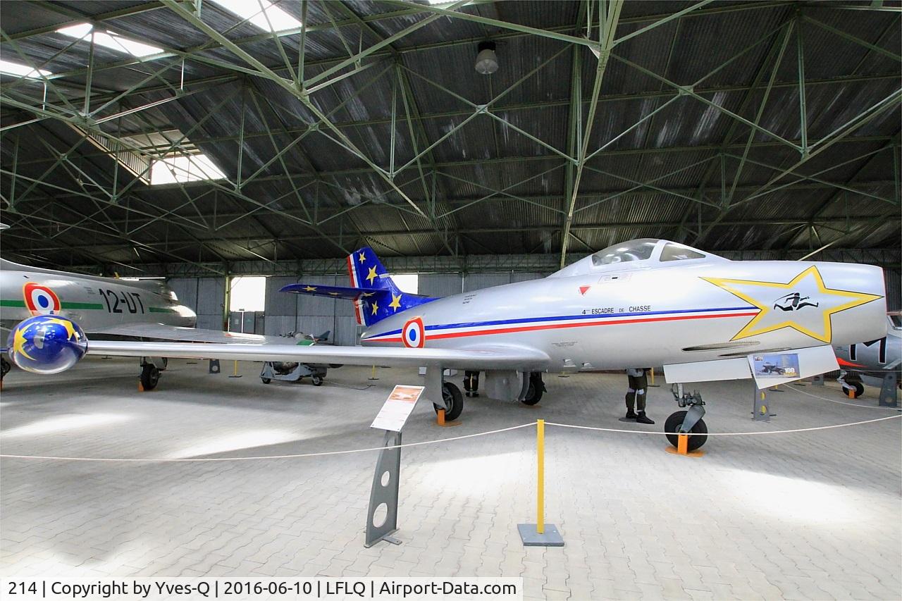 214, Dassault MD-450 Ouragan C/N 214, Dassault MD-450 Ouragan, Musée Européen de l'Aviation de Chasse at Montélimar-Ancône airfield (LFLQ)