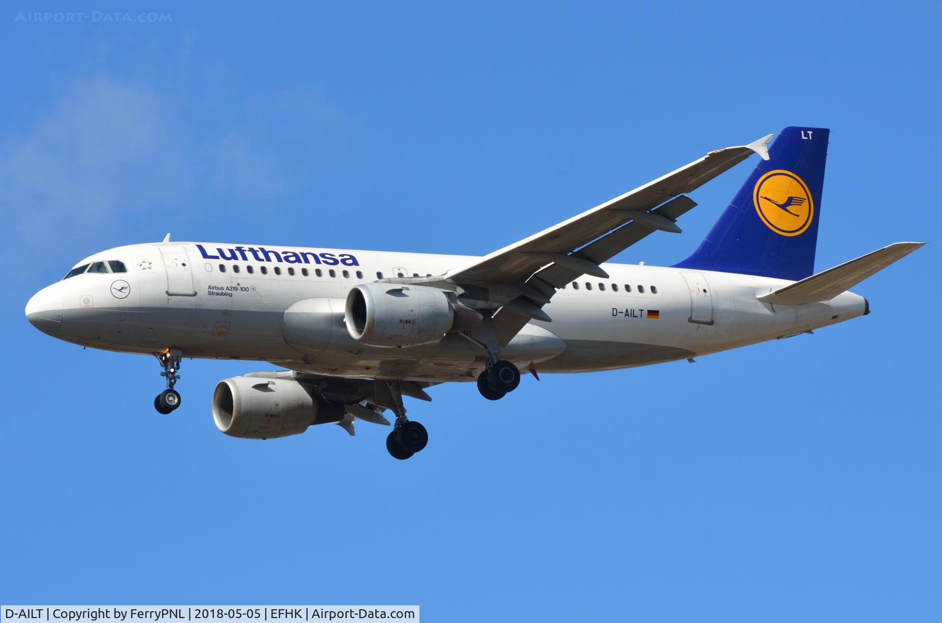 D-AILT, 1997 Airbus A319-114 C/N 738, Lufthansa A319 arriving in HEL