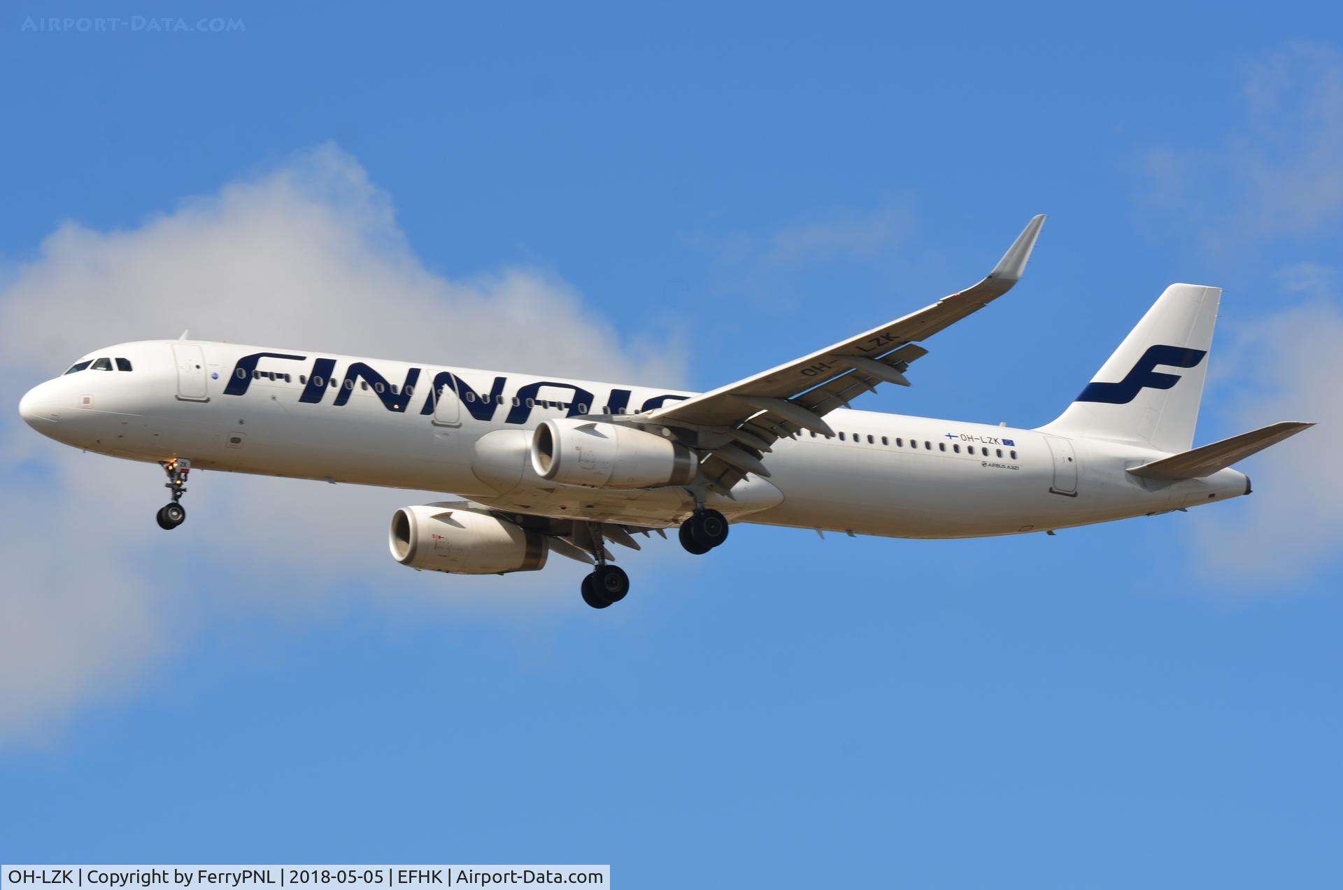 OH-LZK, 2014 Airbus A321-231 C/N 5961, Finnair A321 landing