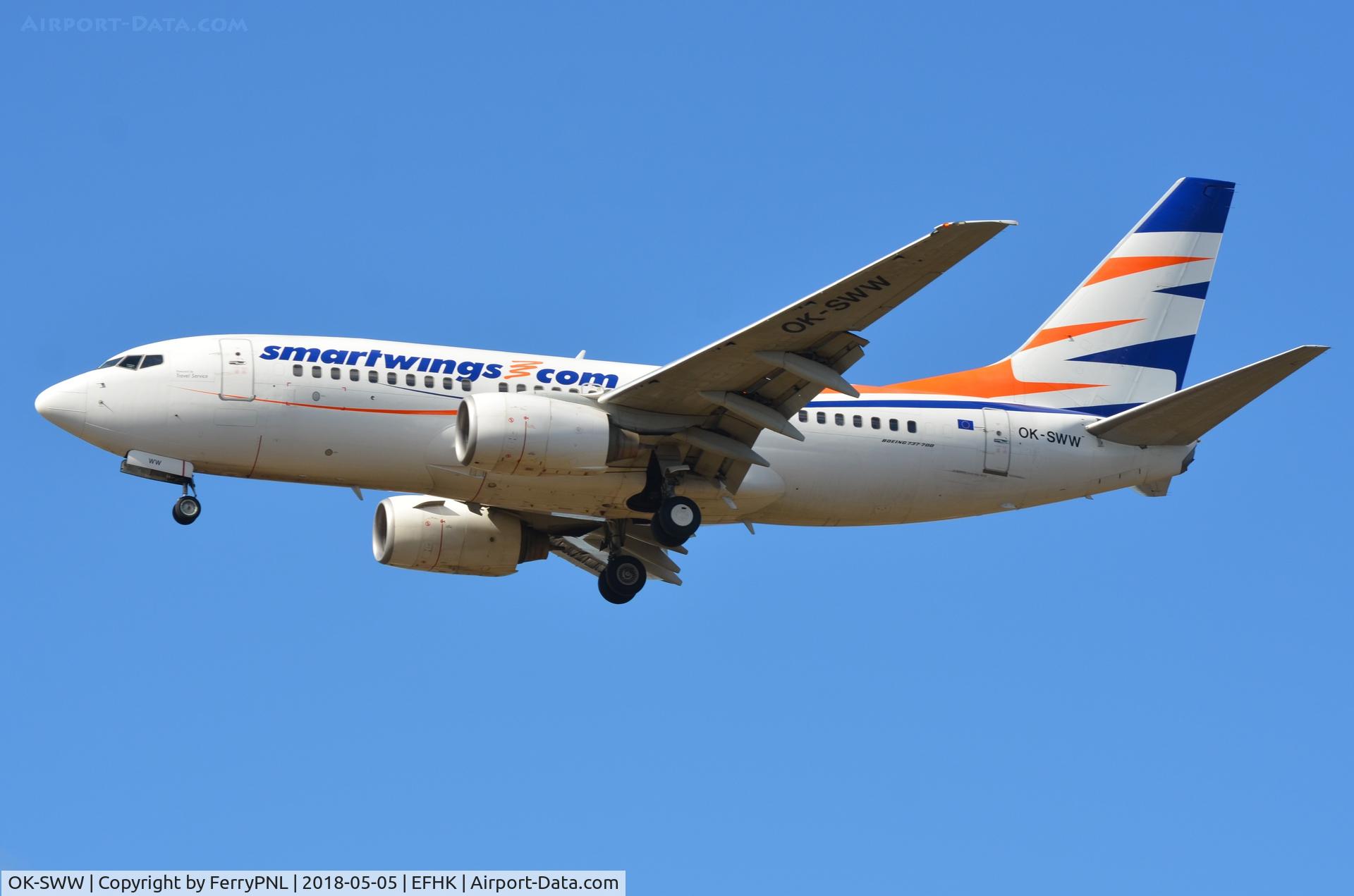 OK-SWW, 2003 Boeing 737-7Q8 C/N 28254, Arrival of Smartwings B737 from PRG