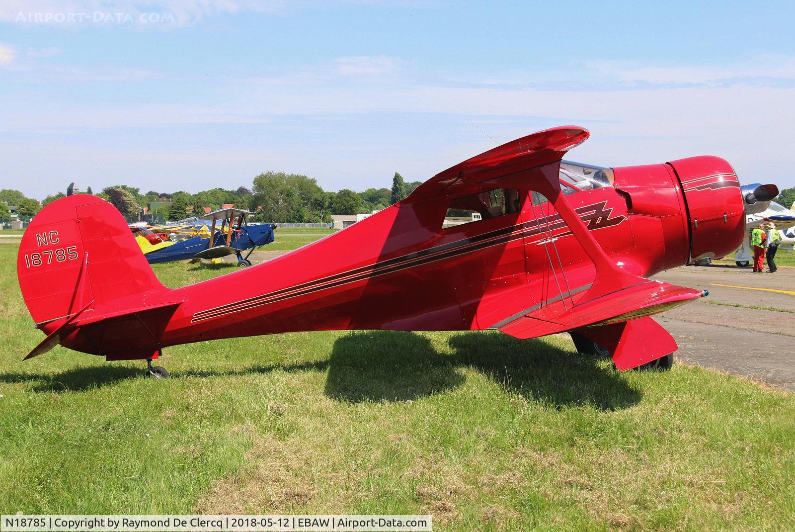 N18785, 1938 Beech E17L C/N 208, At the Stampe fly in.