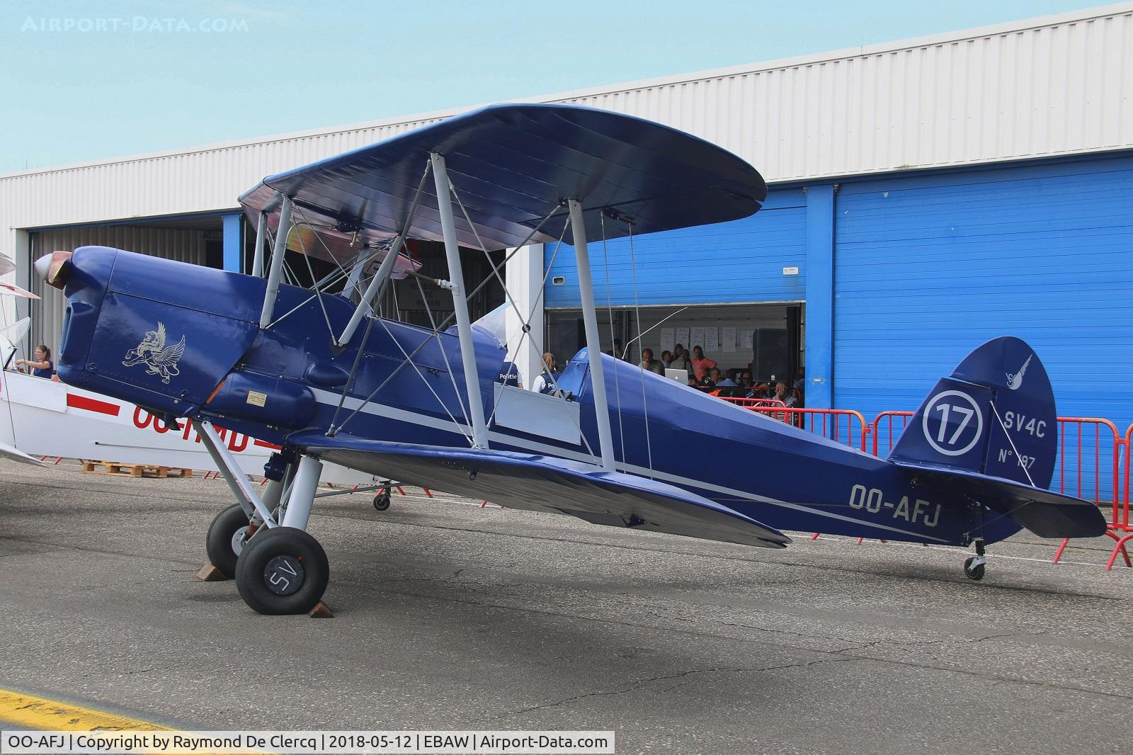 OO-AFJ, 1946 Stampe-Vertongen SV-4C C/N 197, OO-AFJ is re-registered after restoration.