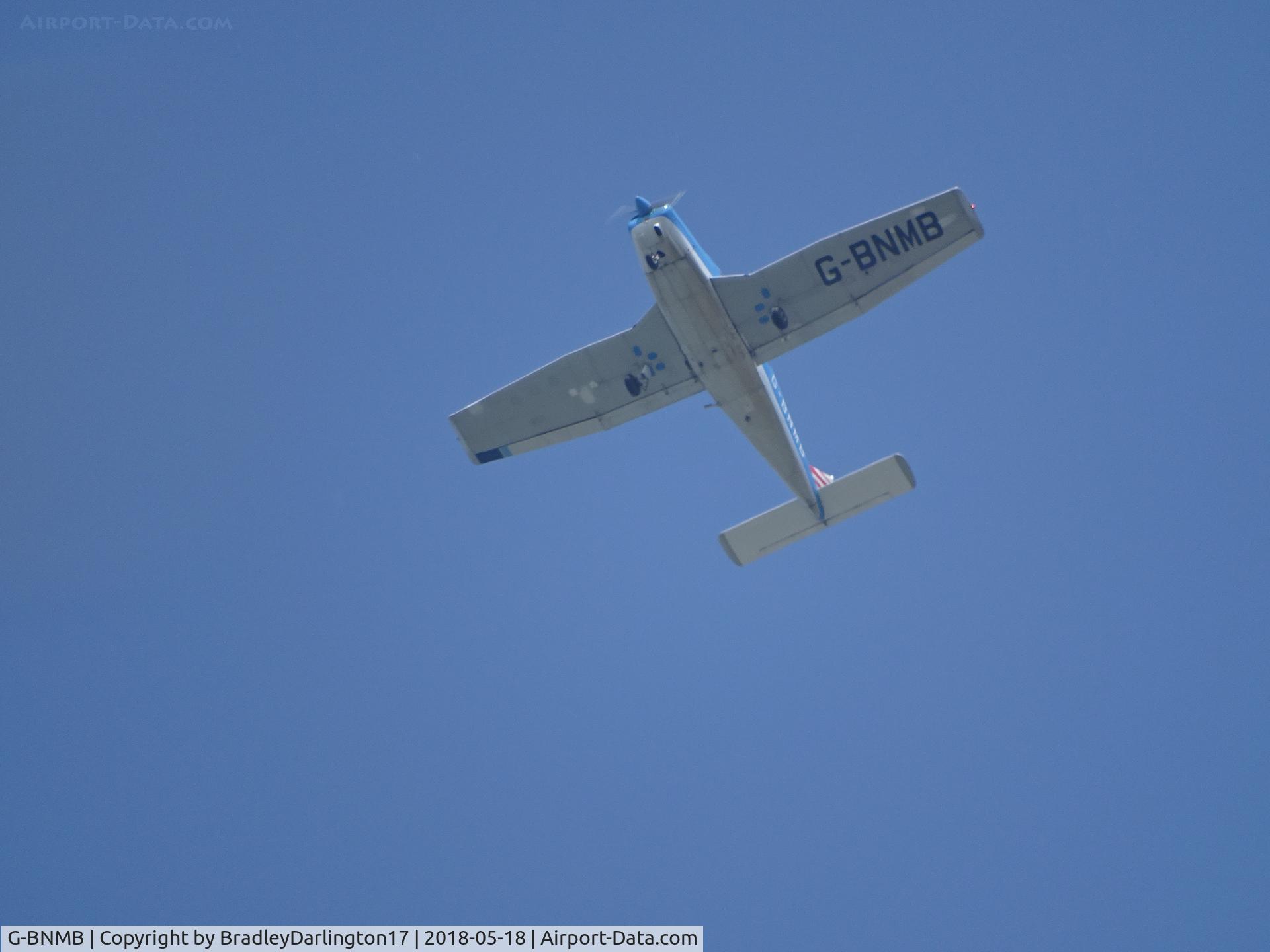 G-BNMB, 1976 Piper PA-28-151 Cherokee Warrior C/N 28-7615369, Flying Over Plymouth
