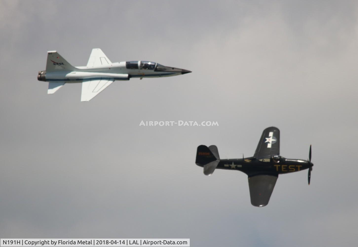 N191H, 1944 Bell P-63A-6-BE Kingcobra C/N 33-11, P-63 with T-38 for NASA heritage flight