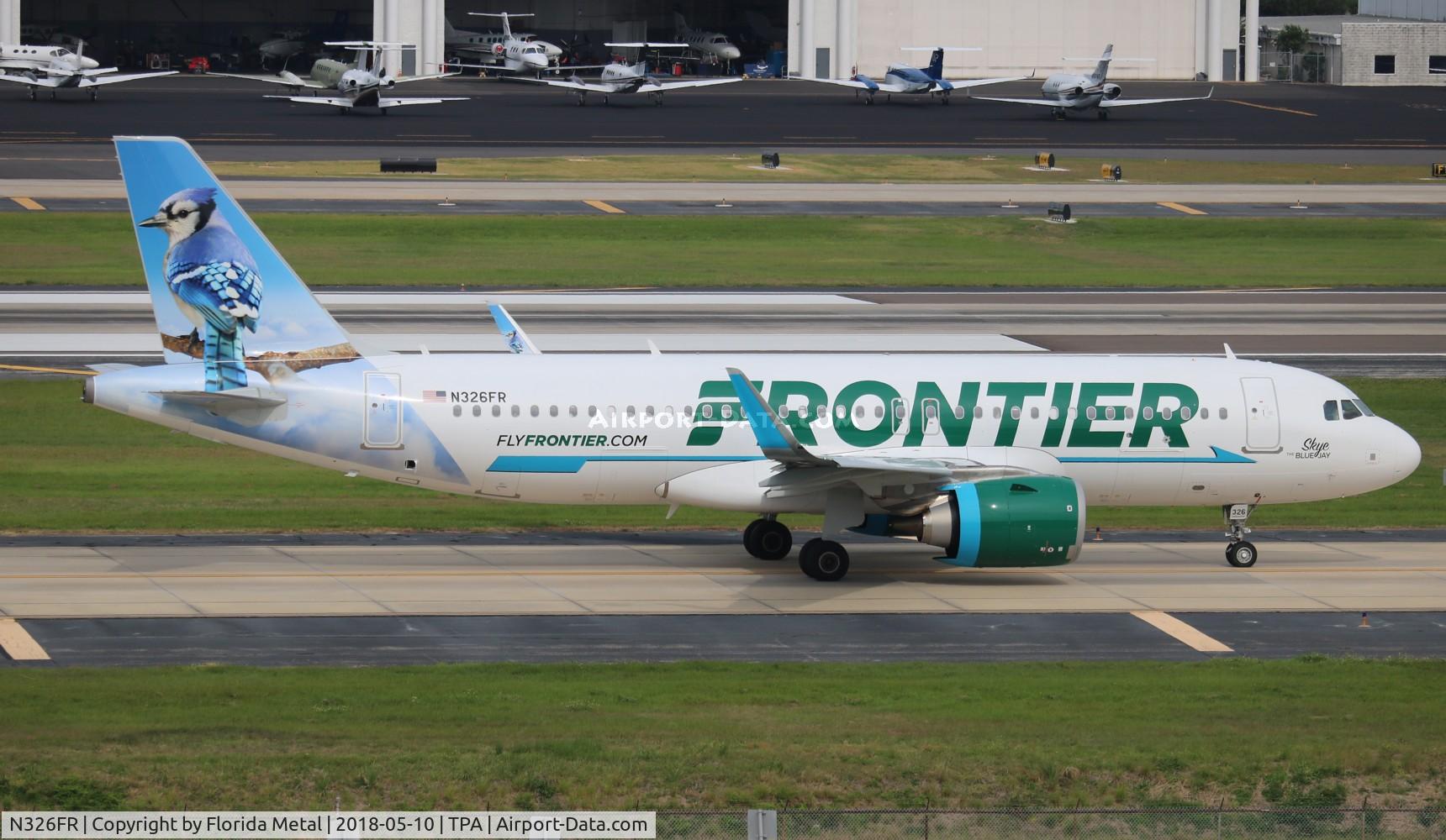 N326FR, 2018 Airbus A320-251N C/N 8102, Skye The Blue Jay