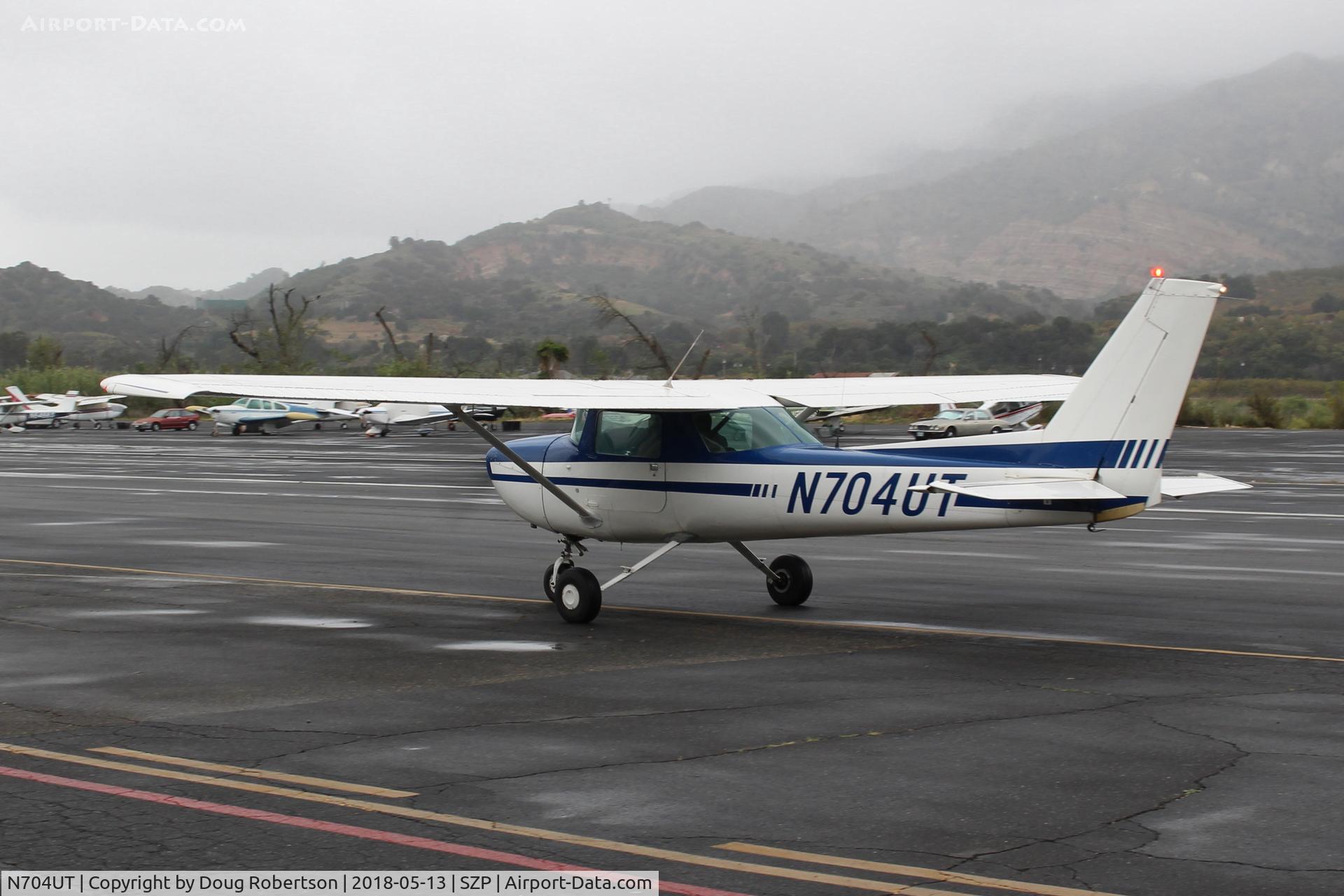 N704UT, 1976 Cessna 150M C/N 15078891, 1976 Cessna 150, Continental O-200 100 Hp, taxi to Rwy 22