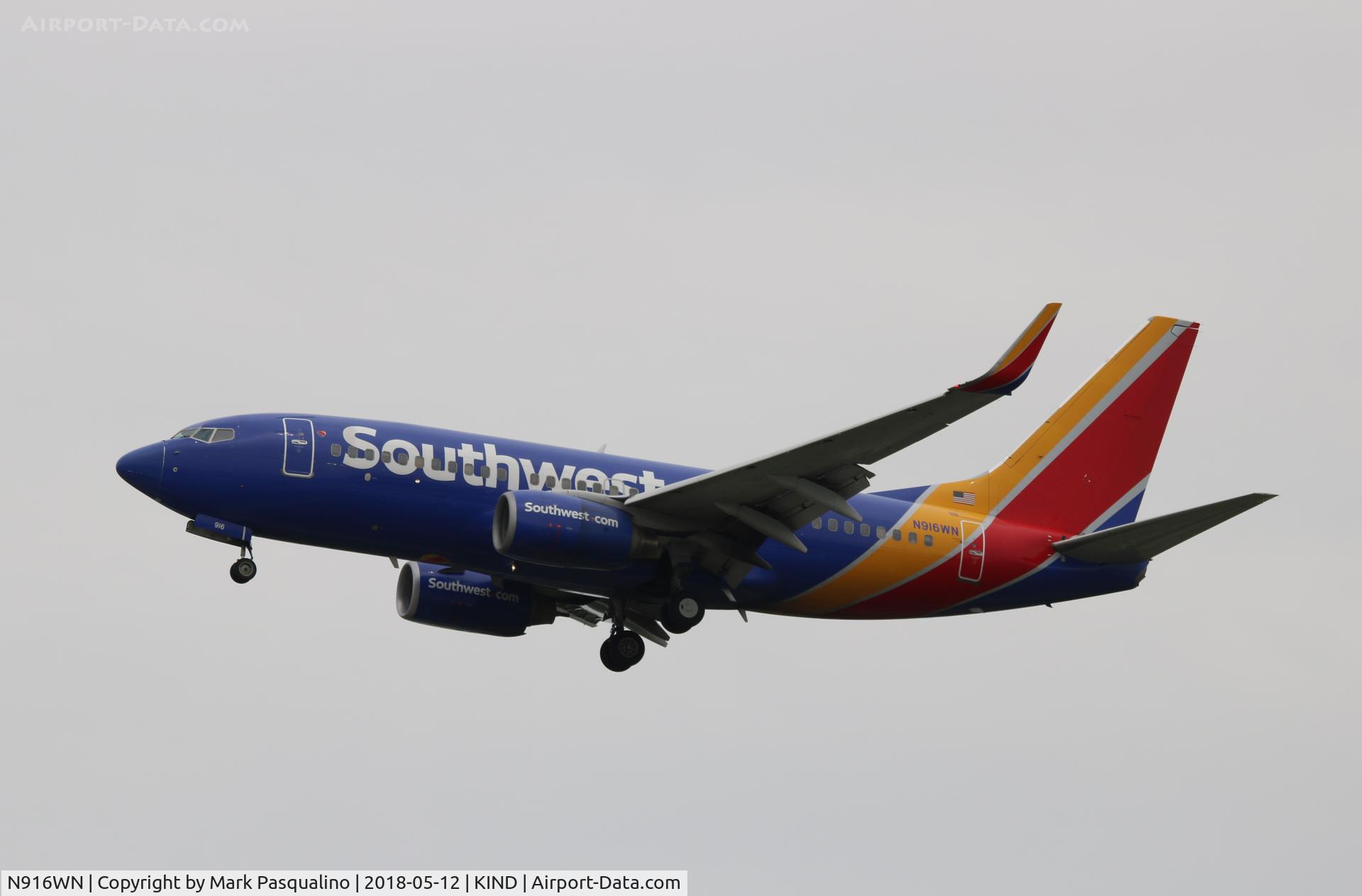 N916WN, 2008 Boeing 737-7H4 C/N 36623, Boeing 737-700