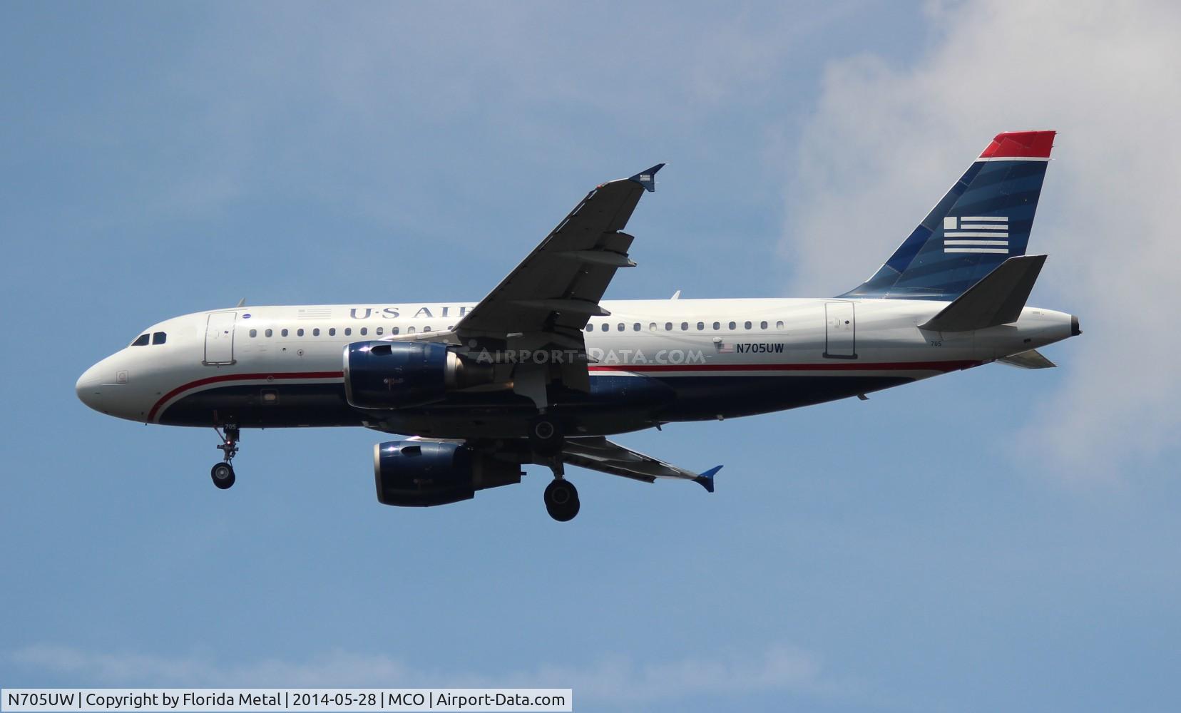 N705UW, 1998 Airbus A319-112 C/N 0929, USAirways