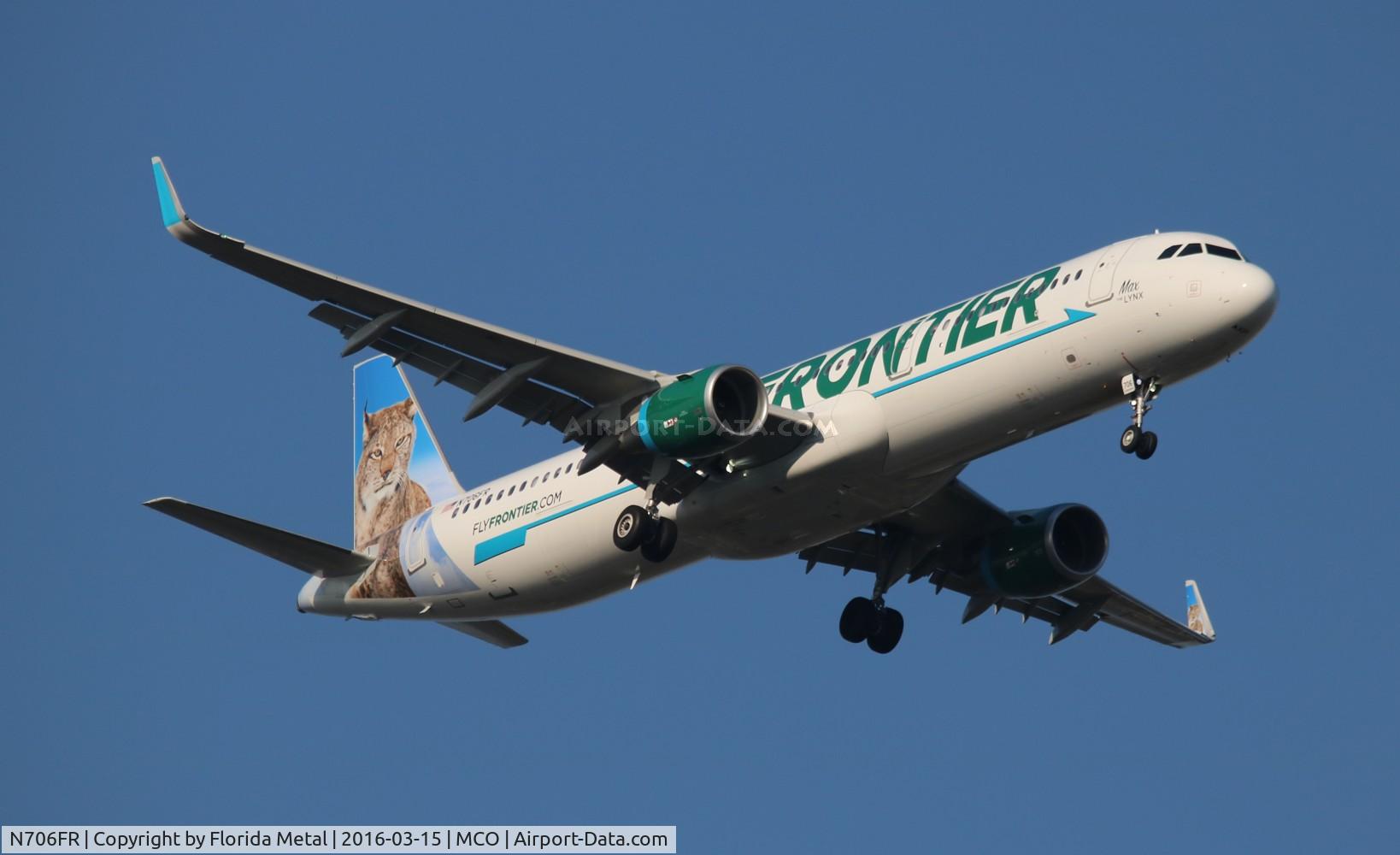 N706FR, 2015 Airbus A321-211 C/N 6926, Max The Lynx
