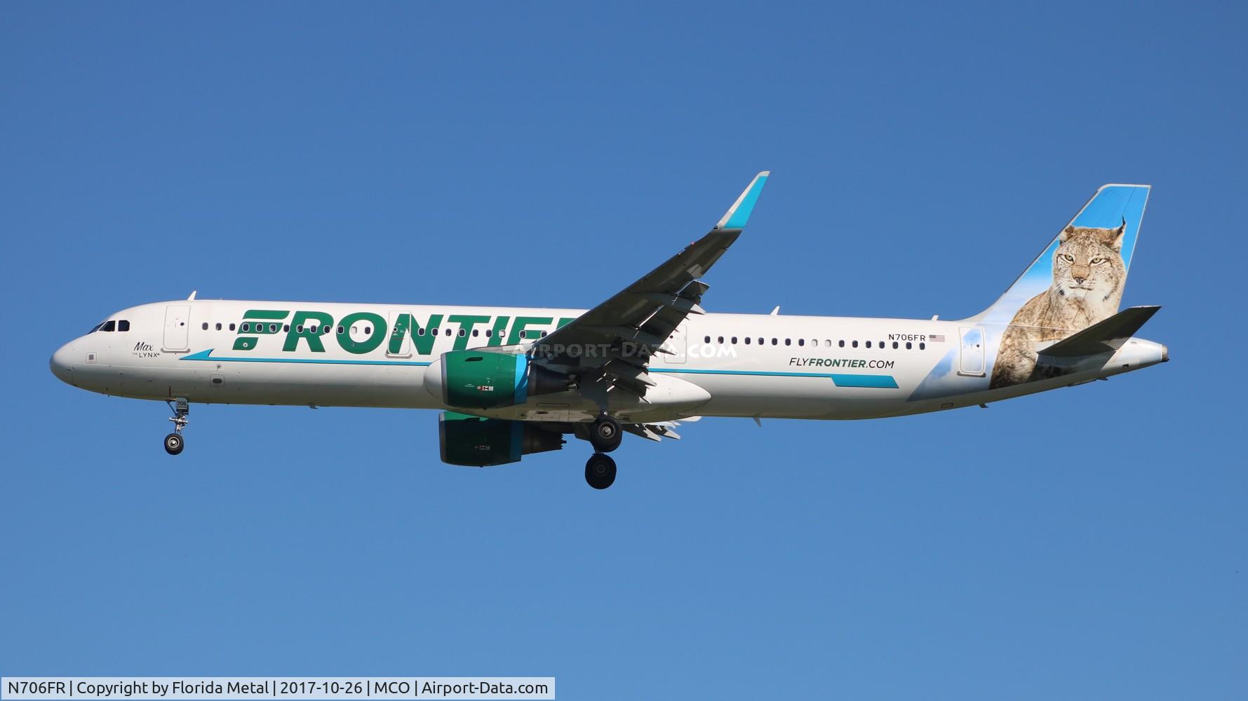 N706FR, 2015 Airbus A321-211 C/N 6926, Max The Lynx
