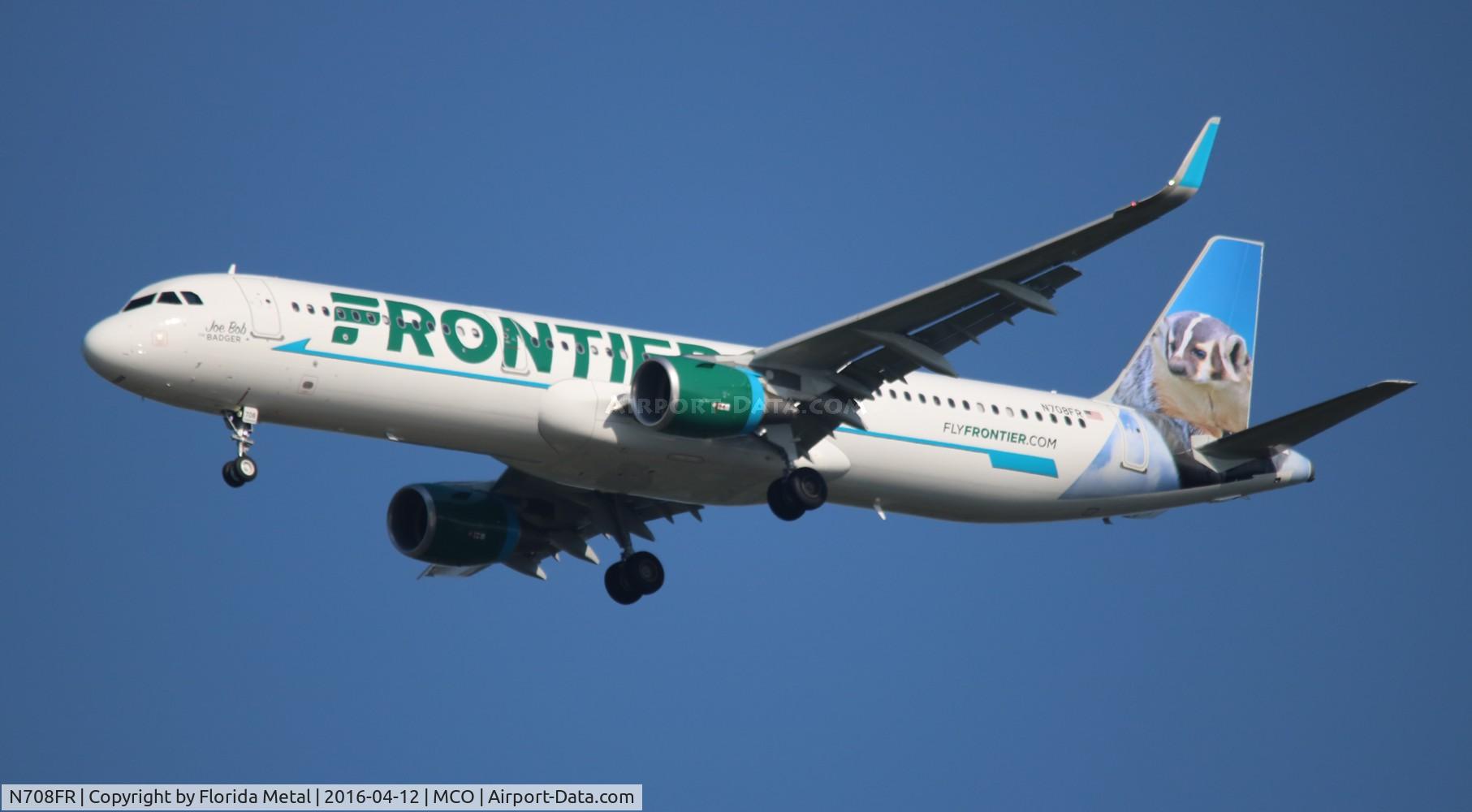 N708FR, 2016 Airbus A321-211 C/N 7042, Joe Bob The Badger