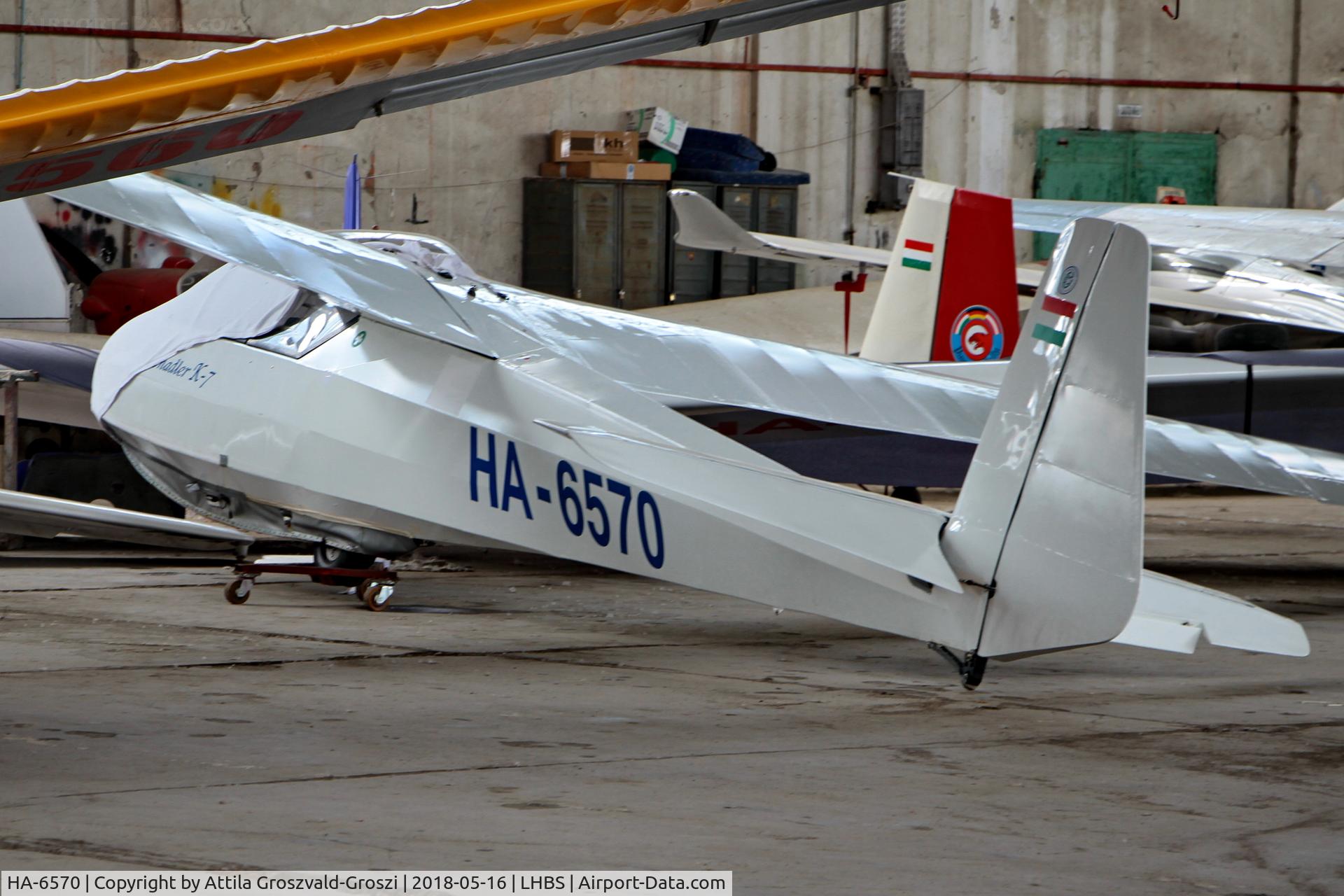 HA-6570, 1957 Schleicher Ka-7 Rhonadler C/N 283, LHBS Budaörs Airport, Hungary
