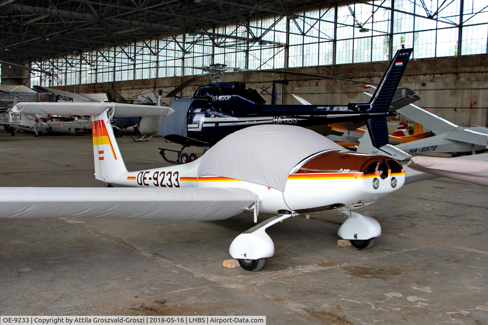 OE-9233, Hoffmann H-36 Dimona C/N 36138, LHBS Budaörs Airport, Hungary