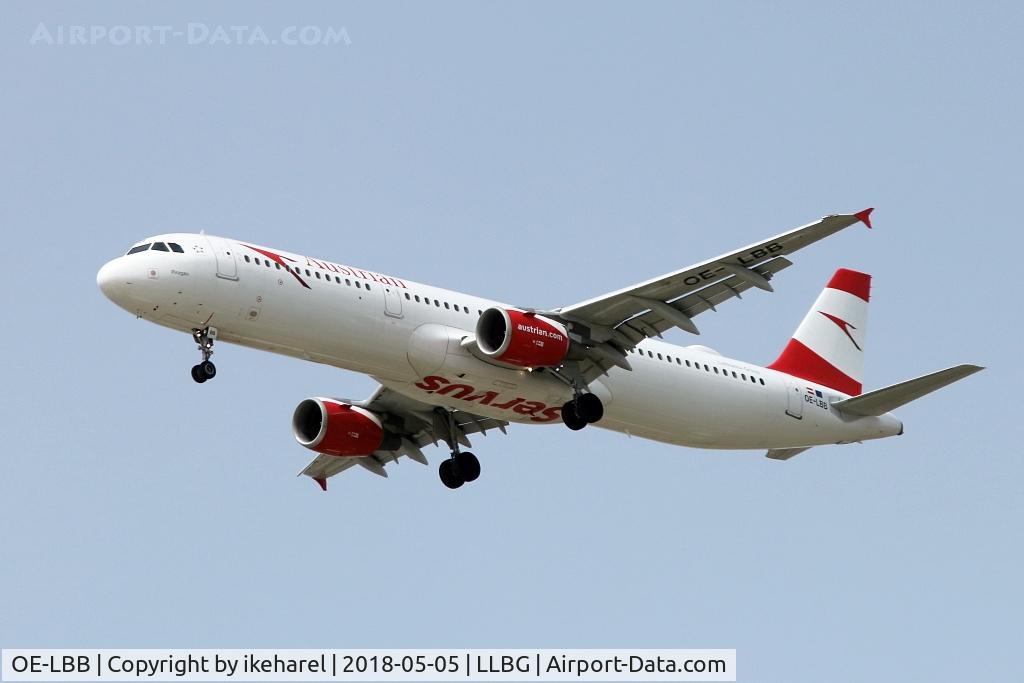 OE-LBB, 1995 Airbus A321-111 C/N 570, Austrian daily flight from Vienna on landing path to runway 26.