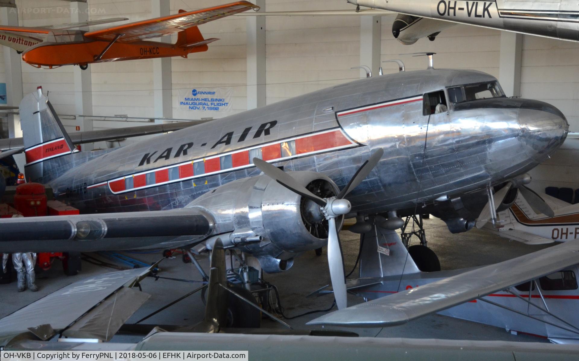 OH-VKB, 1937 Douglas DC-3-214 C/N 1975, Kar-Air DC3 on display in Helsinki Aviation Museum
