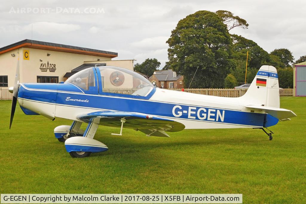 G-EGEN, 1961 Piel CP-301A Emeraude C/N AB.402, Piel CP-301A Emeraude at Fishburn Airfield, UK. Aug 25 2017.