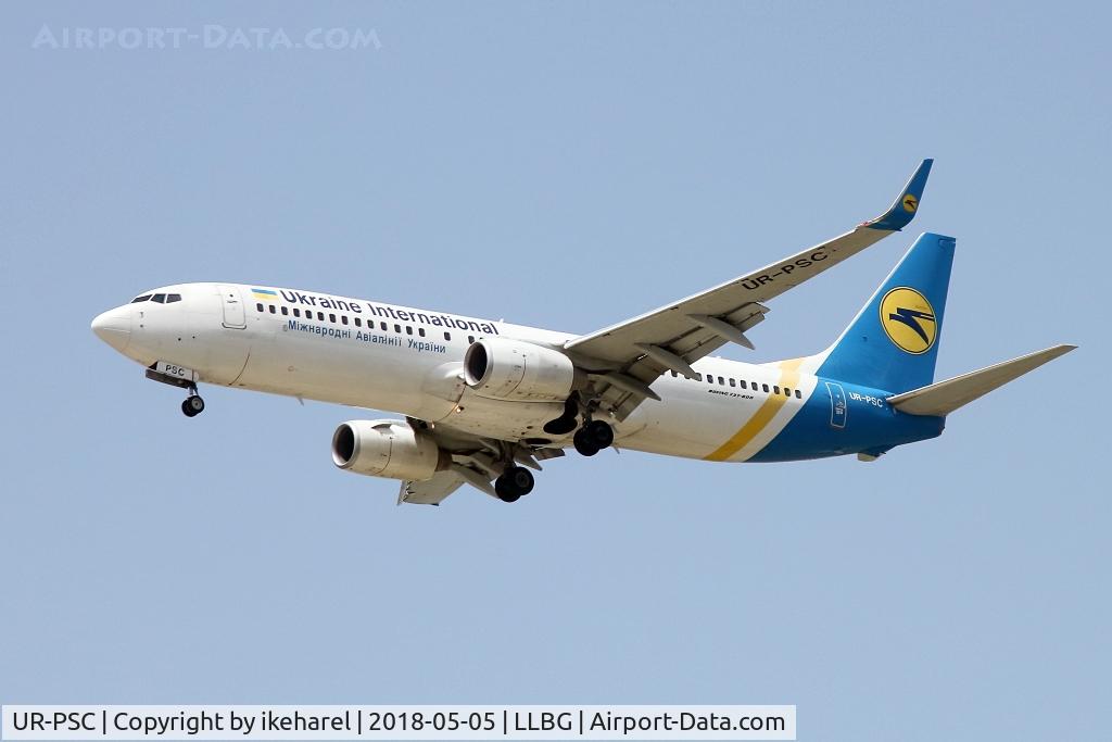 UR-PSC, 2010 Boeing 737-8HX C/N 29662, Flight from Kiev.