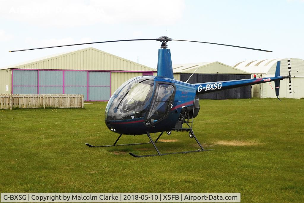 G-BXSG, 1998 Robinson R22 Beta C/N 2789, Robinson R22 Beta at Fishburn Airfield, UK. May 10th 2018.