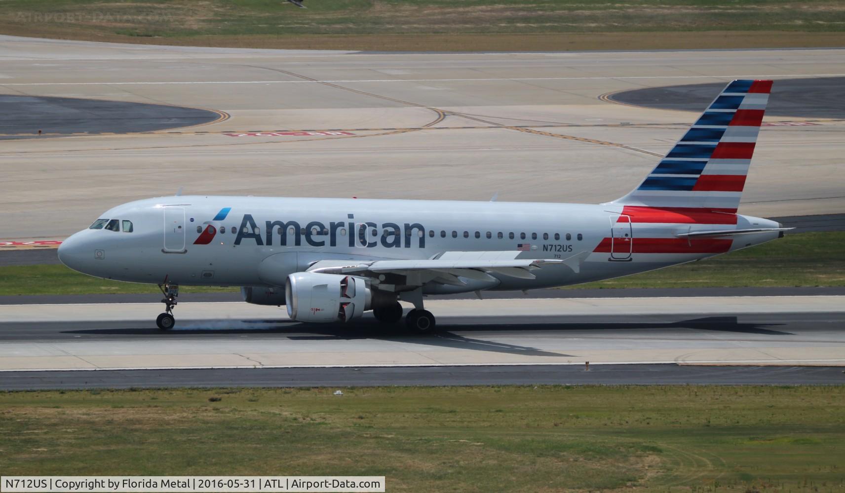 N712US, 1999 Airbus A319-112 C/N 1038, American