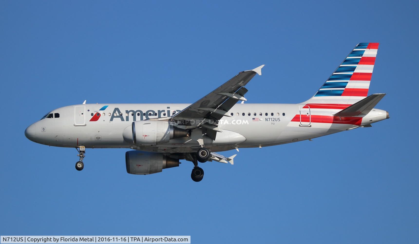 N712US, 1999 Airbus A319-112 C/N 1038, American