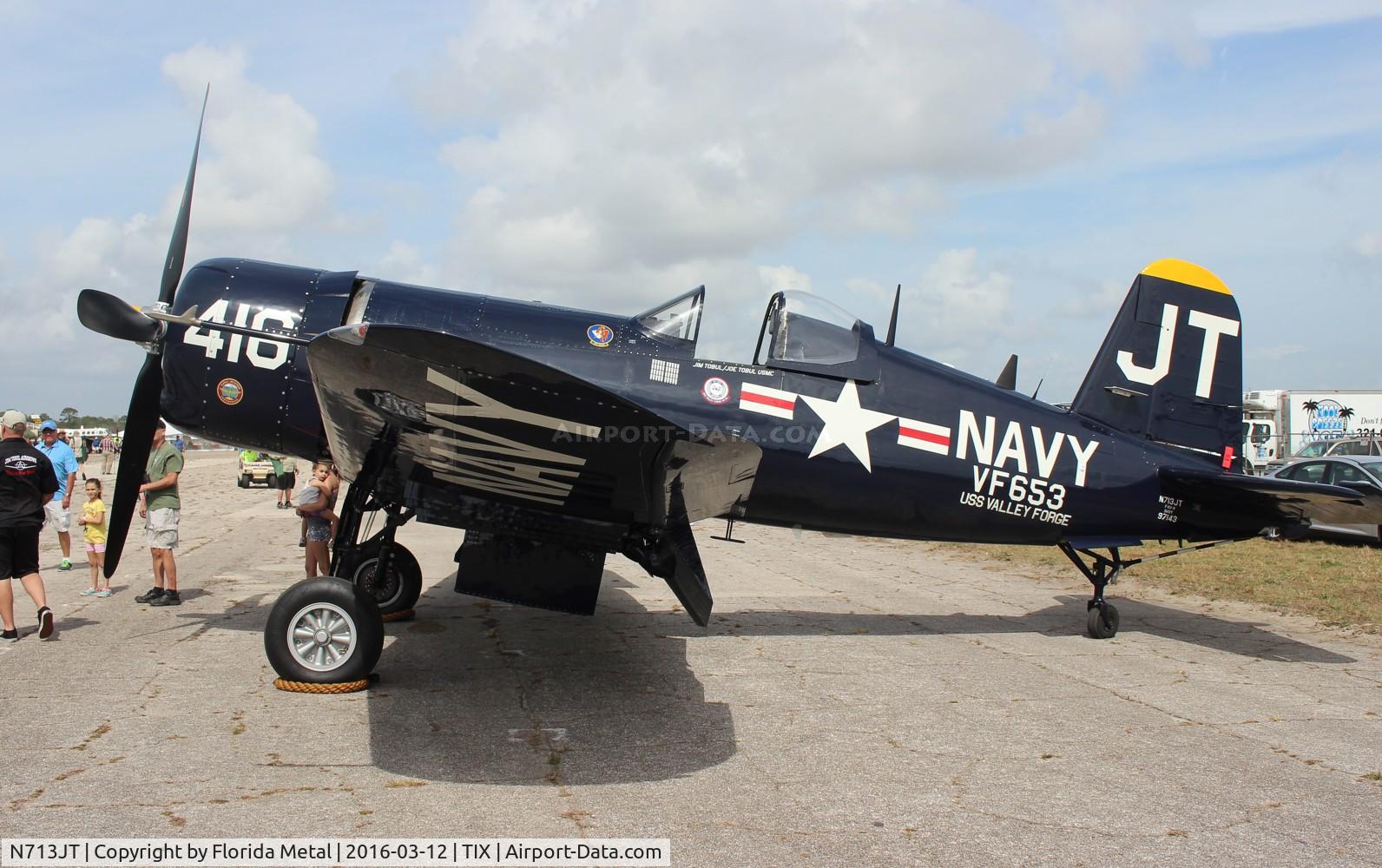 N713JT, 1945 Vought F4U-4B Corsair C/N 97143, F4U Corsair