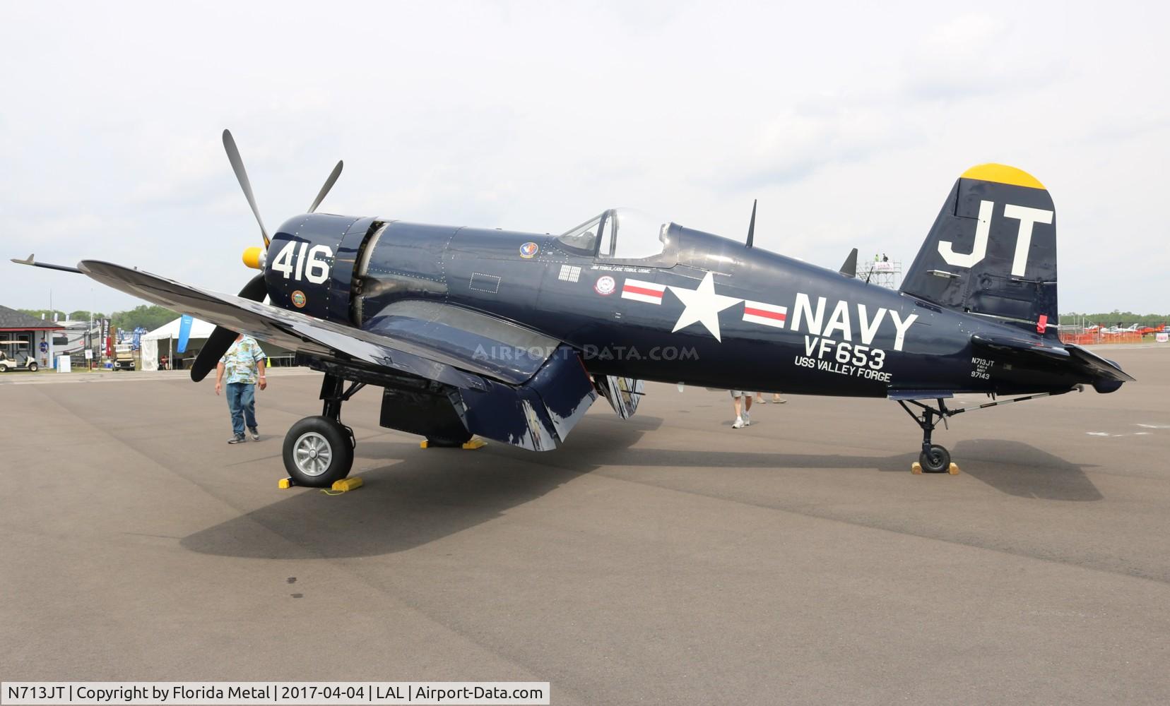 N713JT, 1945 Vought F4U-4B Corsair C/N 97143, Corsair