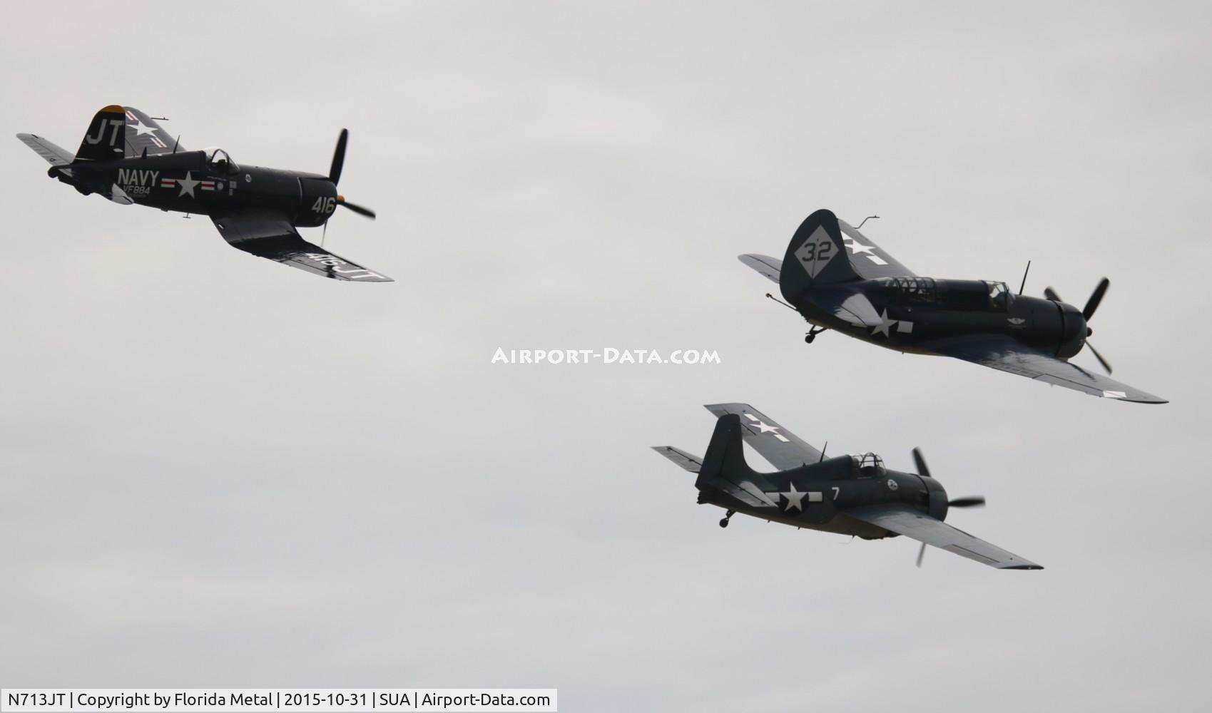 N713JT, 1945 Vought F4U-4B Corsair C/N 97143, Navy formation