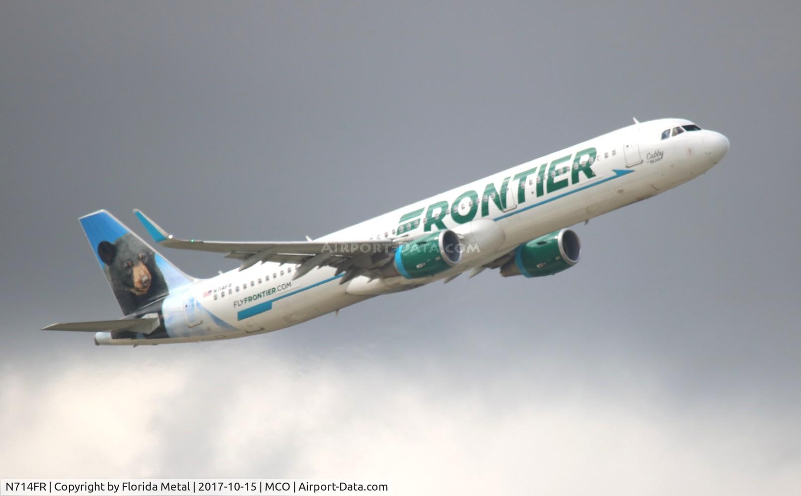 N714FR, 2016 Airbus A321-211 C/N 7294, Cubby The Bear