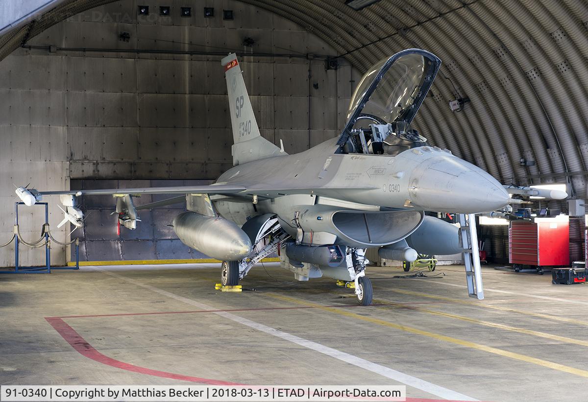 91-0340, 1991 General Dynamics F-16CM Fighting Falcon C/N CC-38, 91-0340