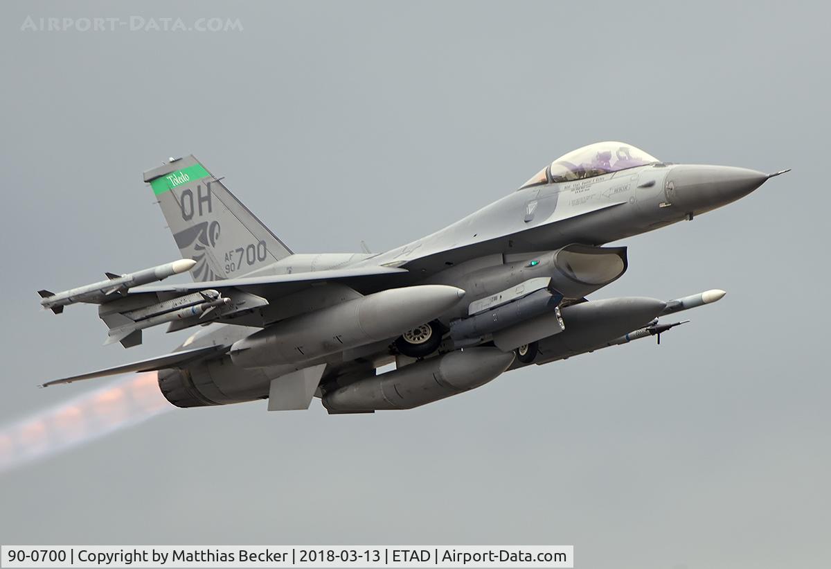 90-0700, 1990 General Dynamics F-16C Fighting Falcon C/N 1C-308, 90-0700/OH