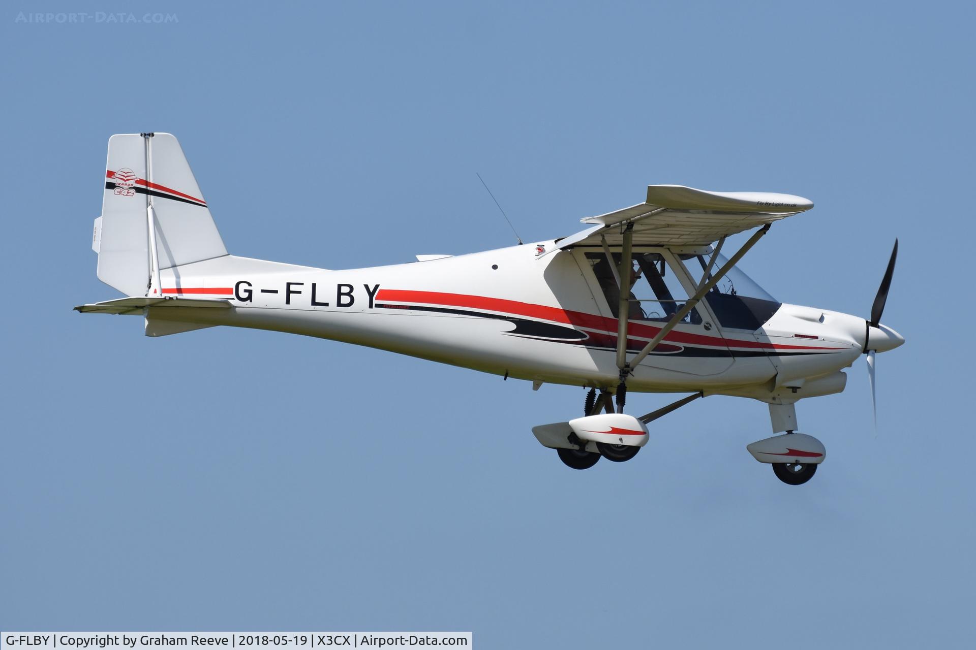 G-FLBY, 2013 Comco Ikarus C42 FB100 Bravo C/N 1302-7239, Landing at Northrepps.