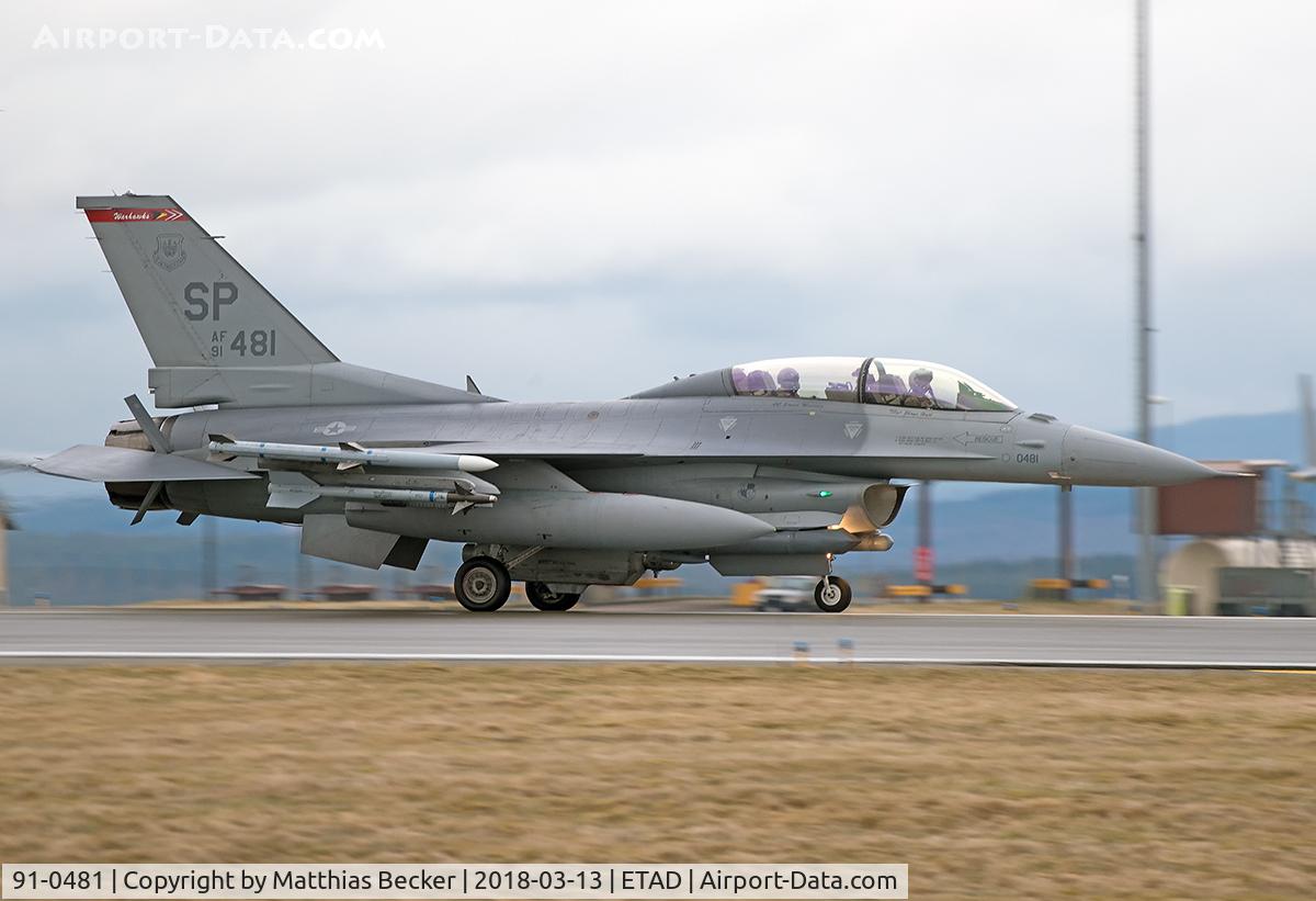 91-0481, 1994 General Dynamics F-16D Fighting Falcon C/N CD-36, 91-0481