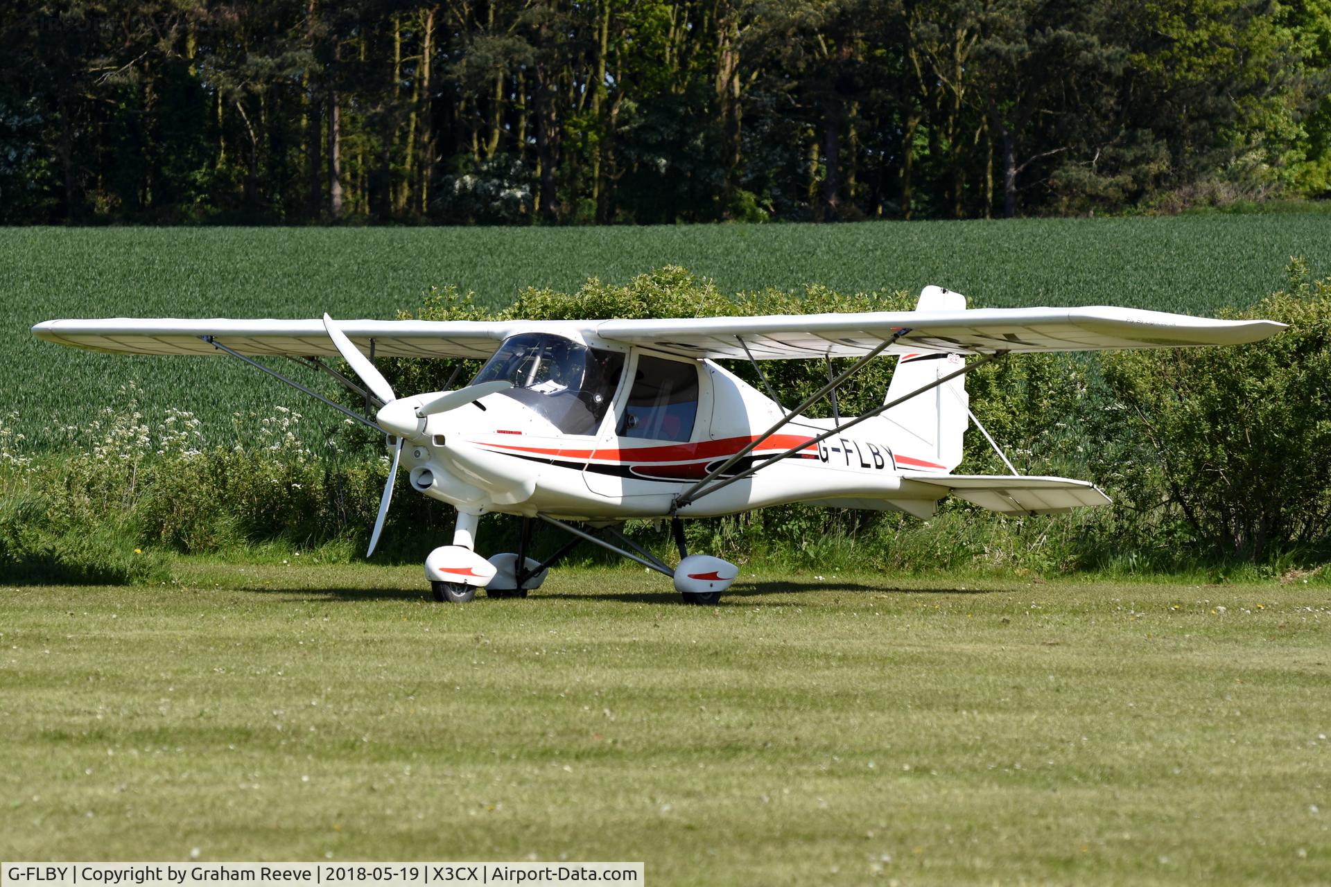 G-FLBY, 2013 Comco Ikarus C42 FB100 Bravo C/N 1302-7239, Parked at Northrepps.