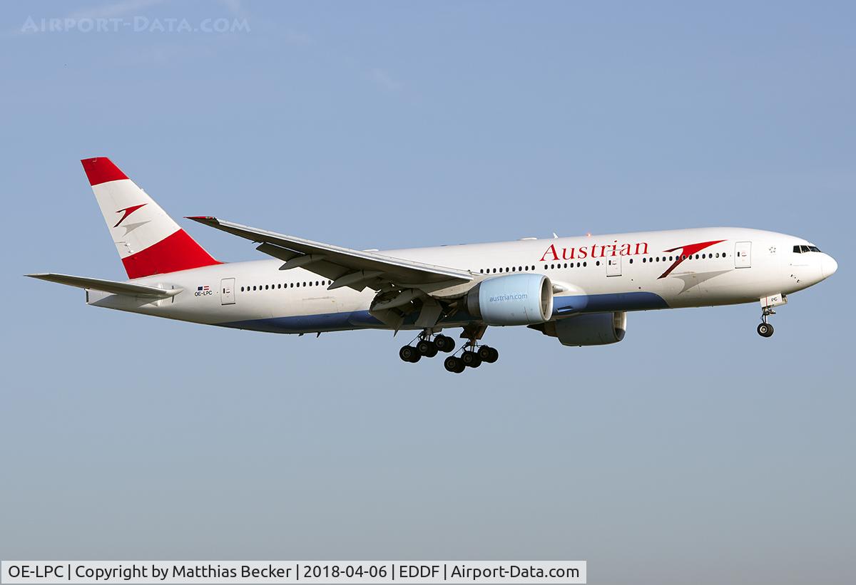 OE-LPC, 2002 Boeing 777-2Z9/ER C/N 29313, OE-LPC