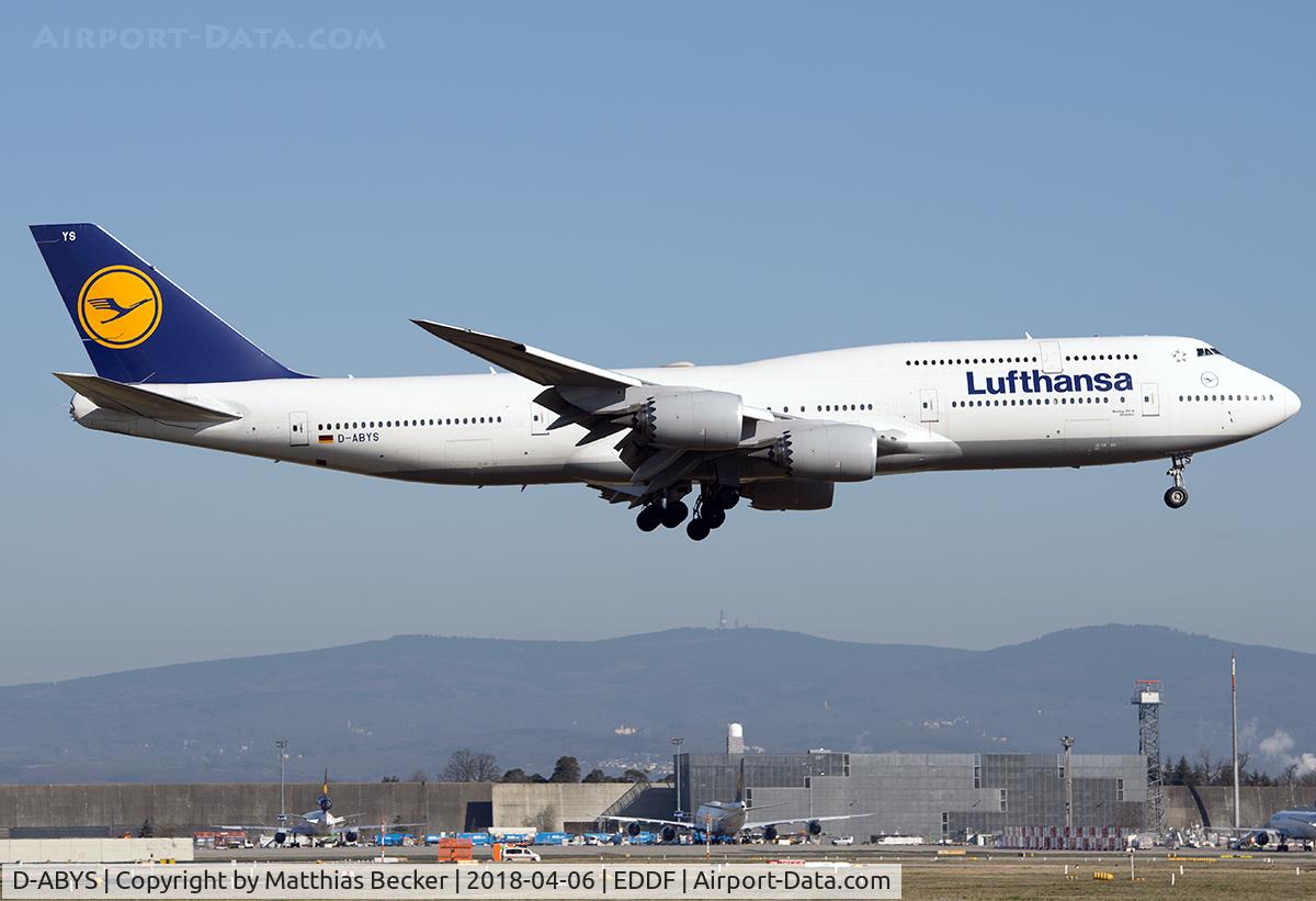 D-ABYS, 2015 Boeing 747-830 C/N 37843, D-ABYS