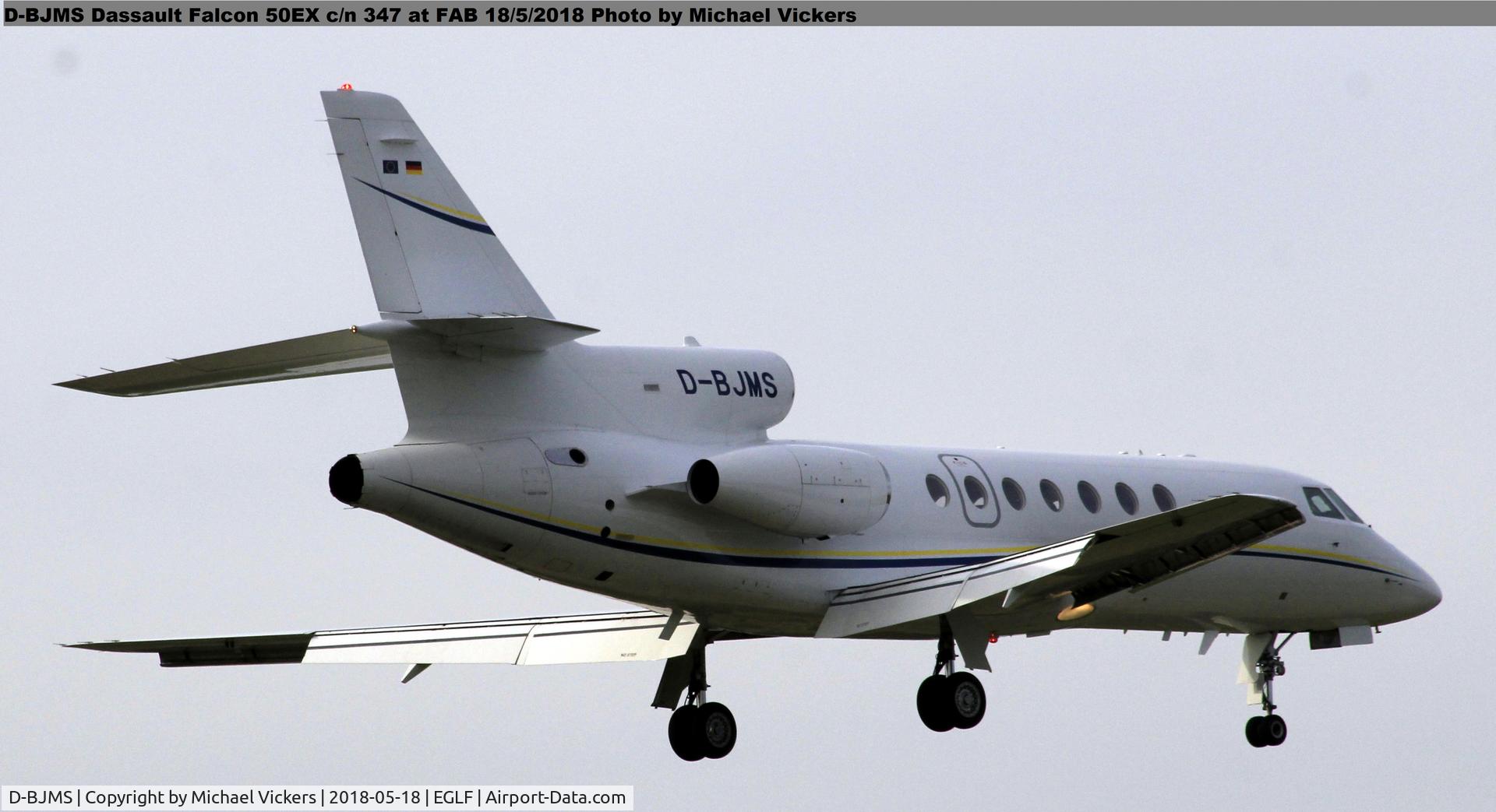 D-BJMS, 2006 Dassault Falcon 50EX C/N 347, Landing runway 06