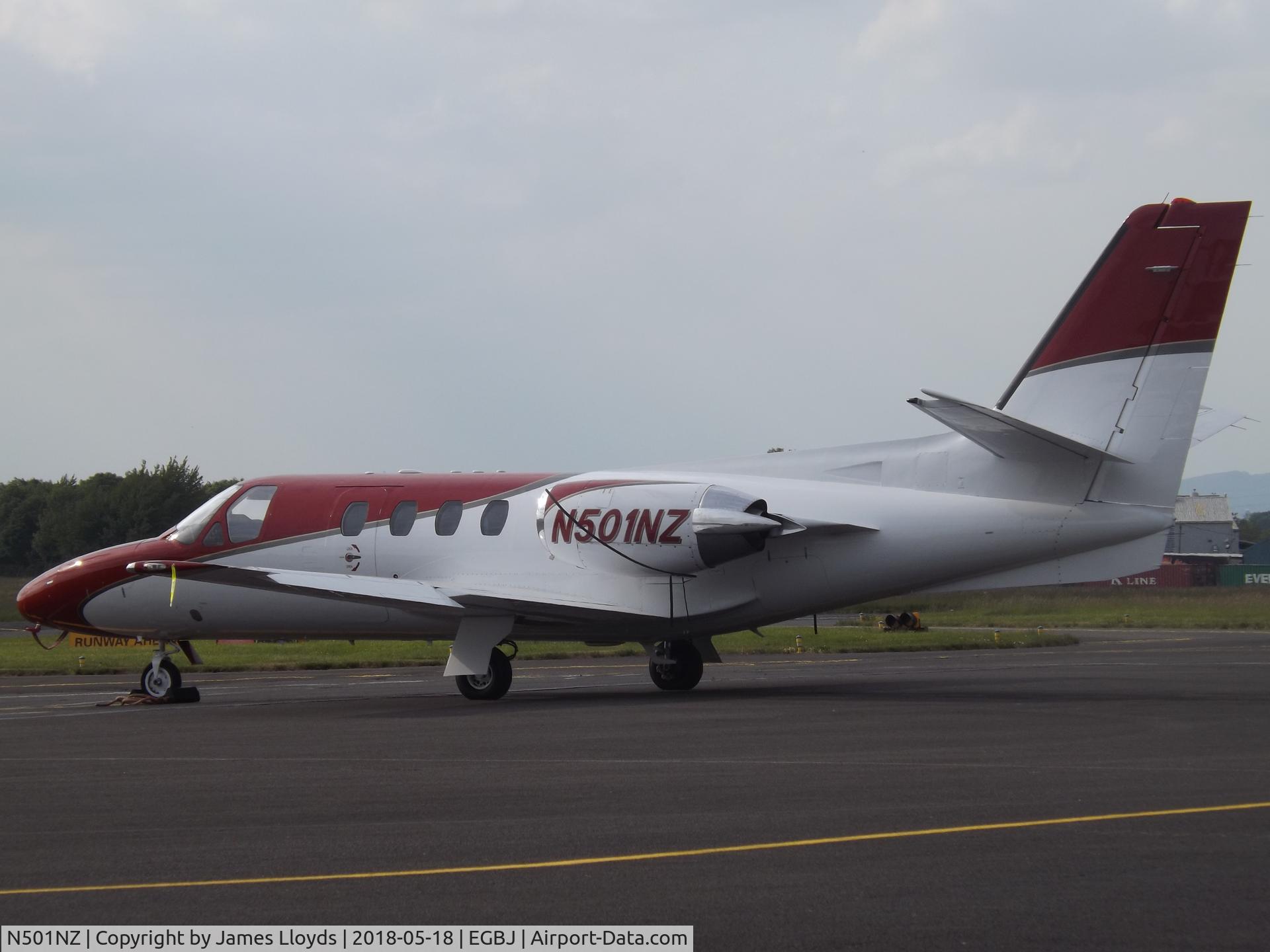 N501NZ, 1981 Cessna 501 Citation I/SP C/N 501-0225, Parked at Gloucestershire Airport.