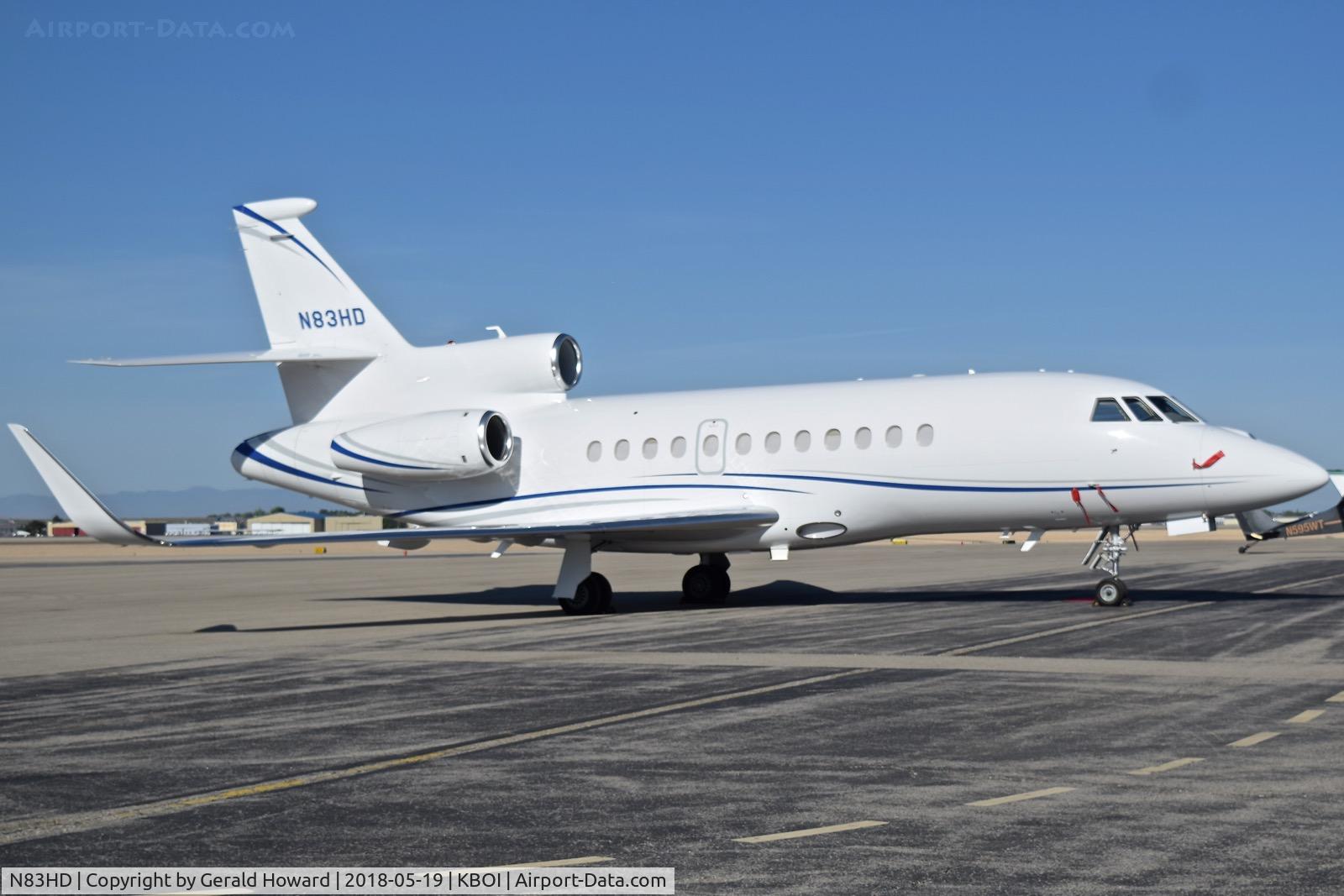 N83HD, 2017 Dassault Falcon 900EX C/N 307, Parked on the north GA ramp.