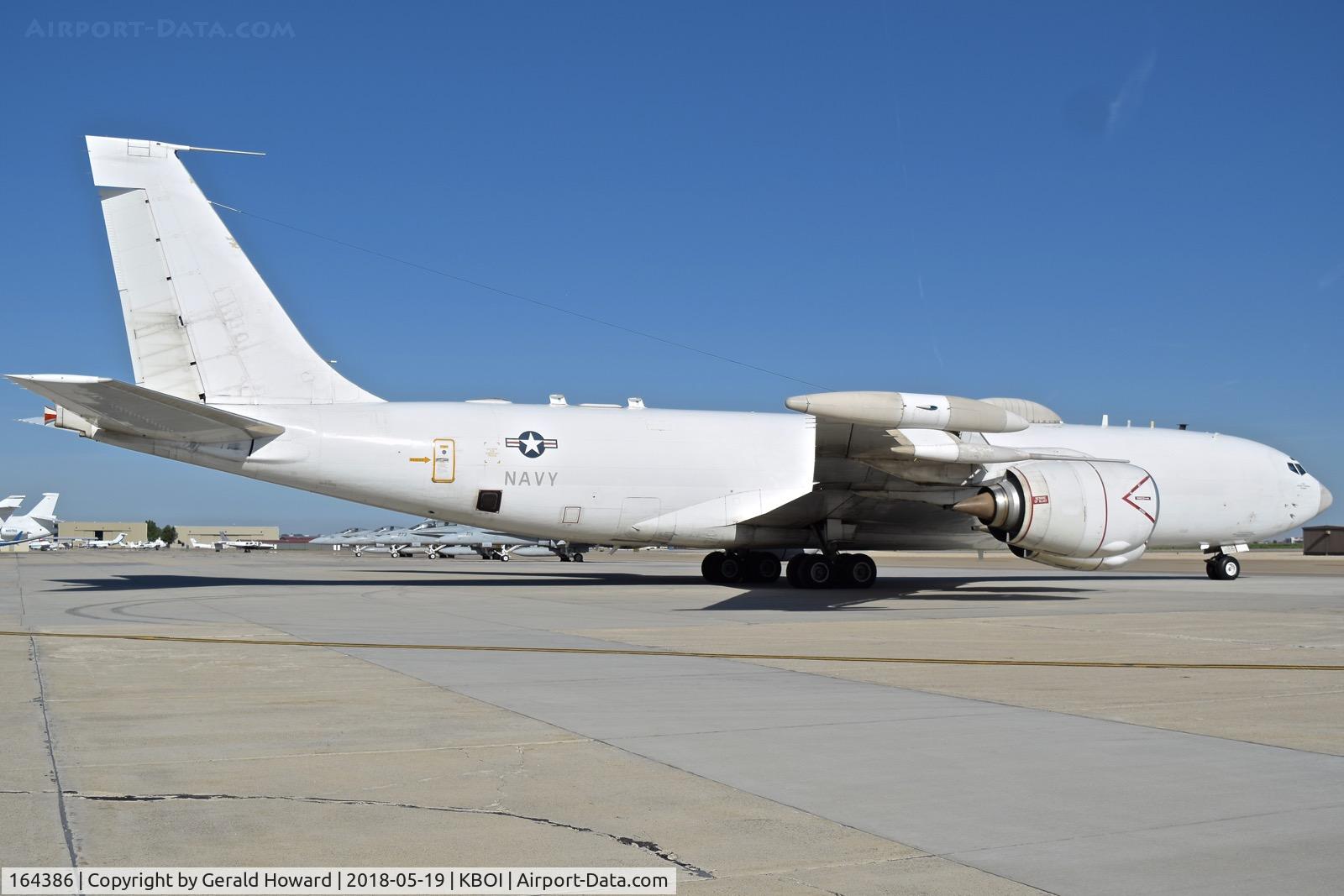 164386, 1989 Boeing E-6B Mercury C/N 23894, Parked on the south GA ramp. VQ-4 “Shadows”, Tinker AFB, Oklahoma