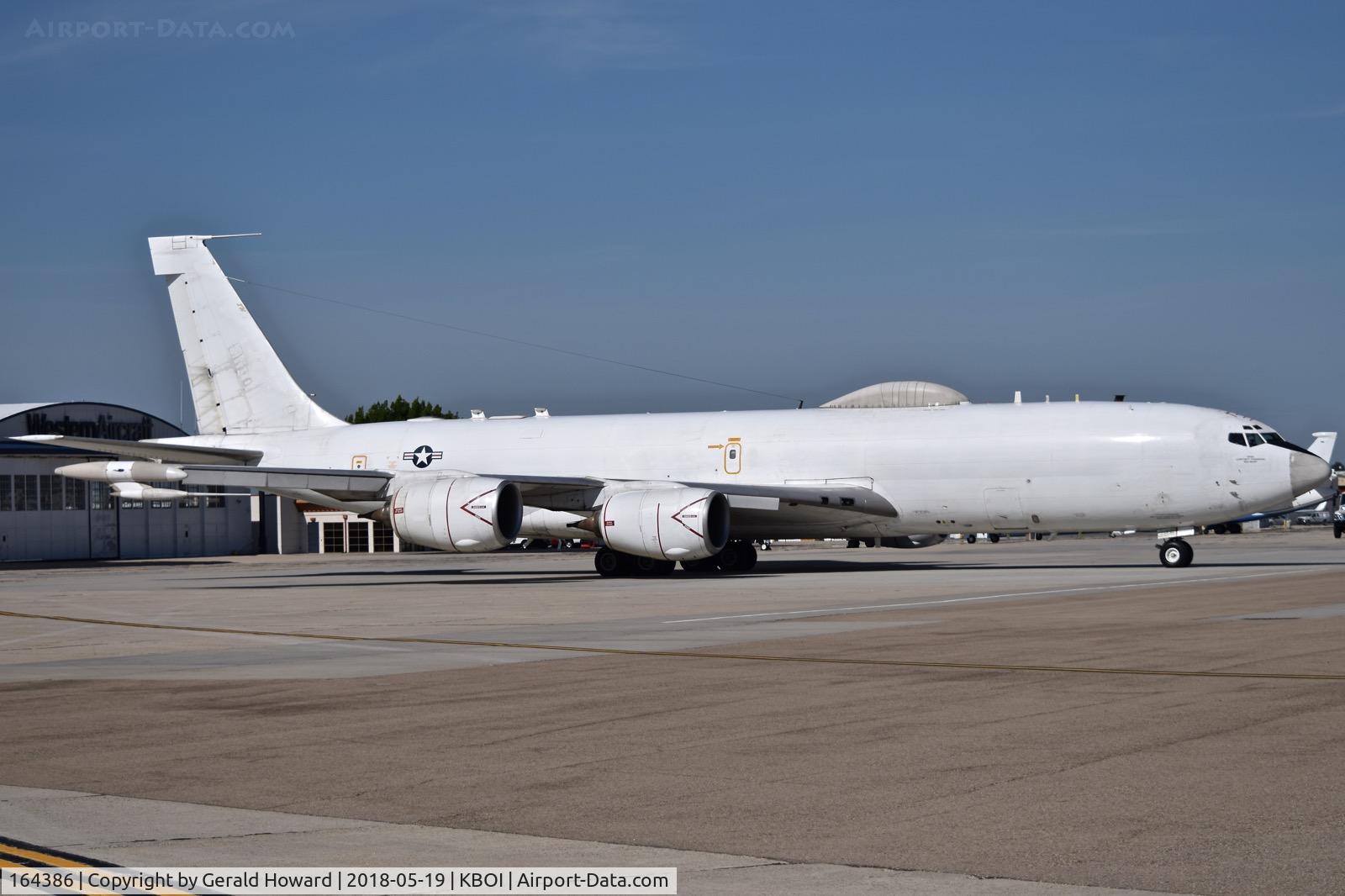 164386, 1989 Boeing E-6B Mercury C/N 23894, Parked on the south GA ramp. Fleet Air Reconnaissance Squadron 4 (VQ-4) ,“Shadows”, Tinker AFB, Oklahoma.