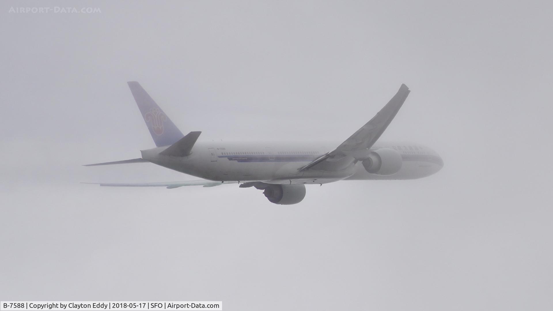 B-7588, 2016 Boeing 777-300/ER C/N 43228, SFO 2018.