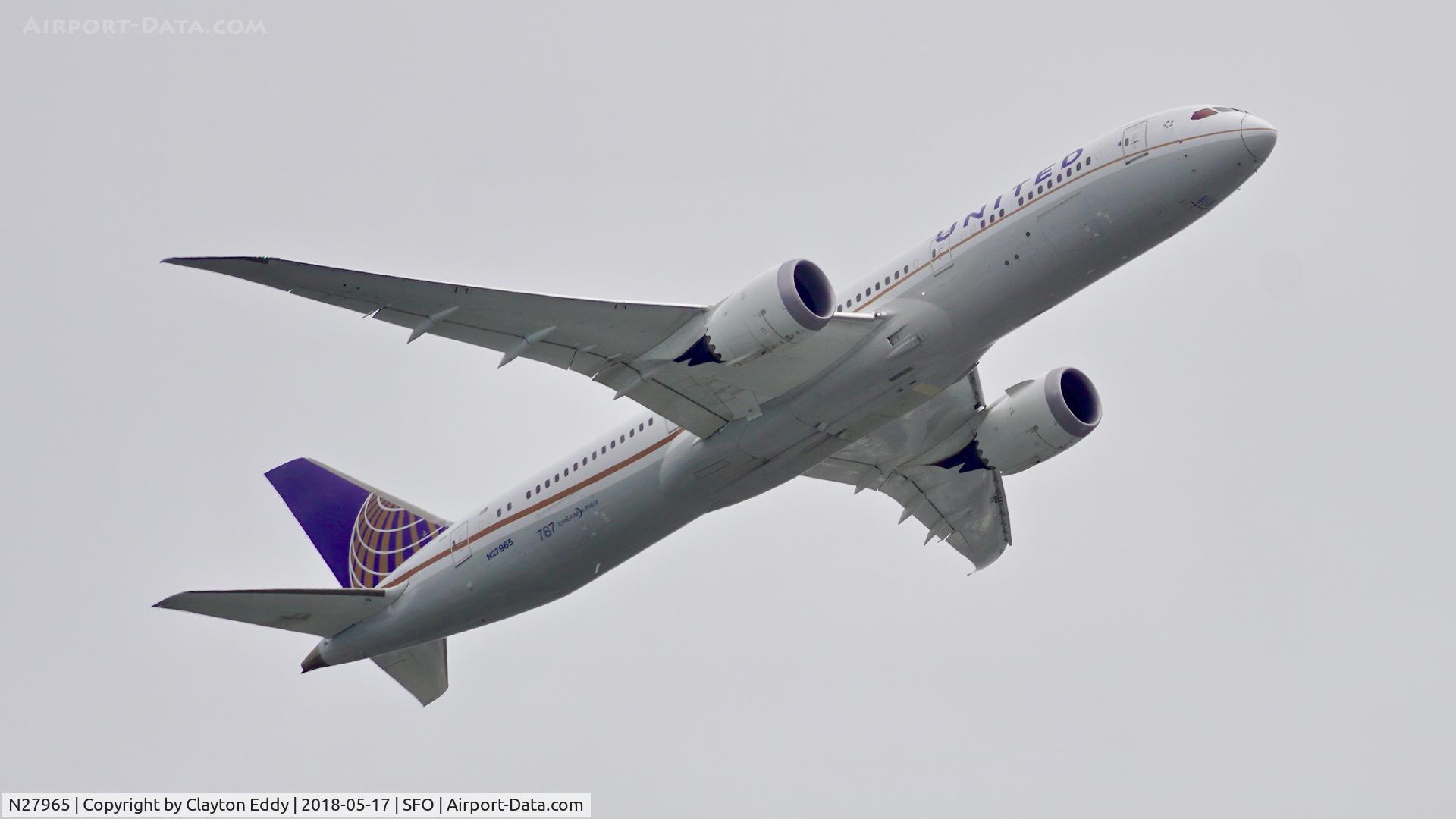 N27965, 2016 Boeing 787-9 Dreamliner C/N 37815, SFO 2018.