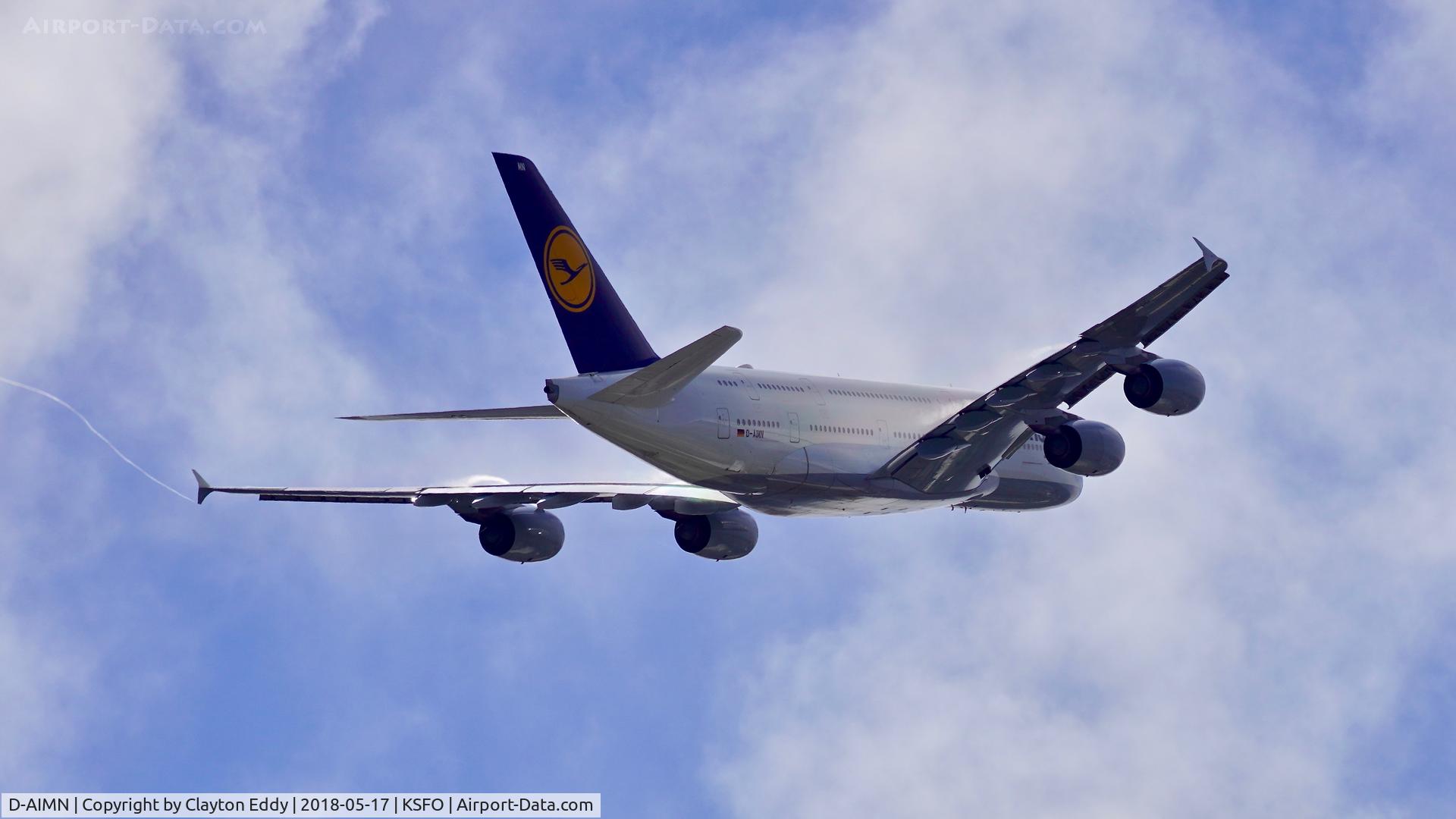 D-AIMN, 2014 Airbus A380-841 C/N 177, SFO 2018.