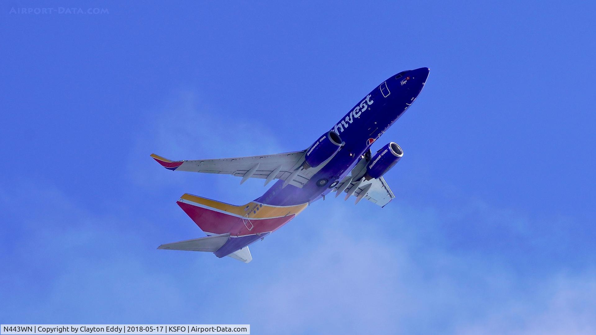 N443WN, 2003 Boeing 737-7H4 C/N 29838, SFO 2018.