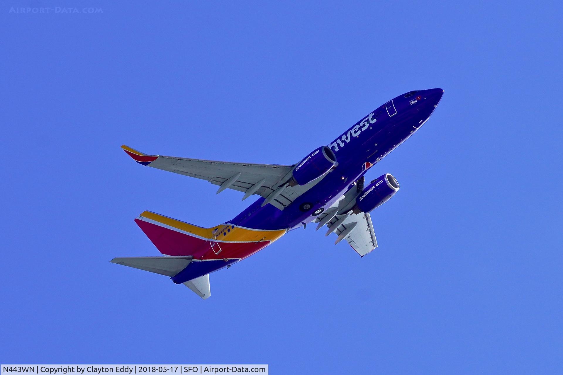 N443WN, 2003 Boeing 737-7H4 C/N 29838, SFO 2018.