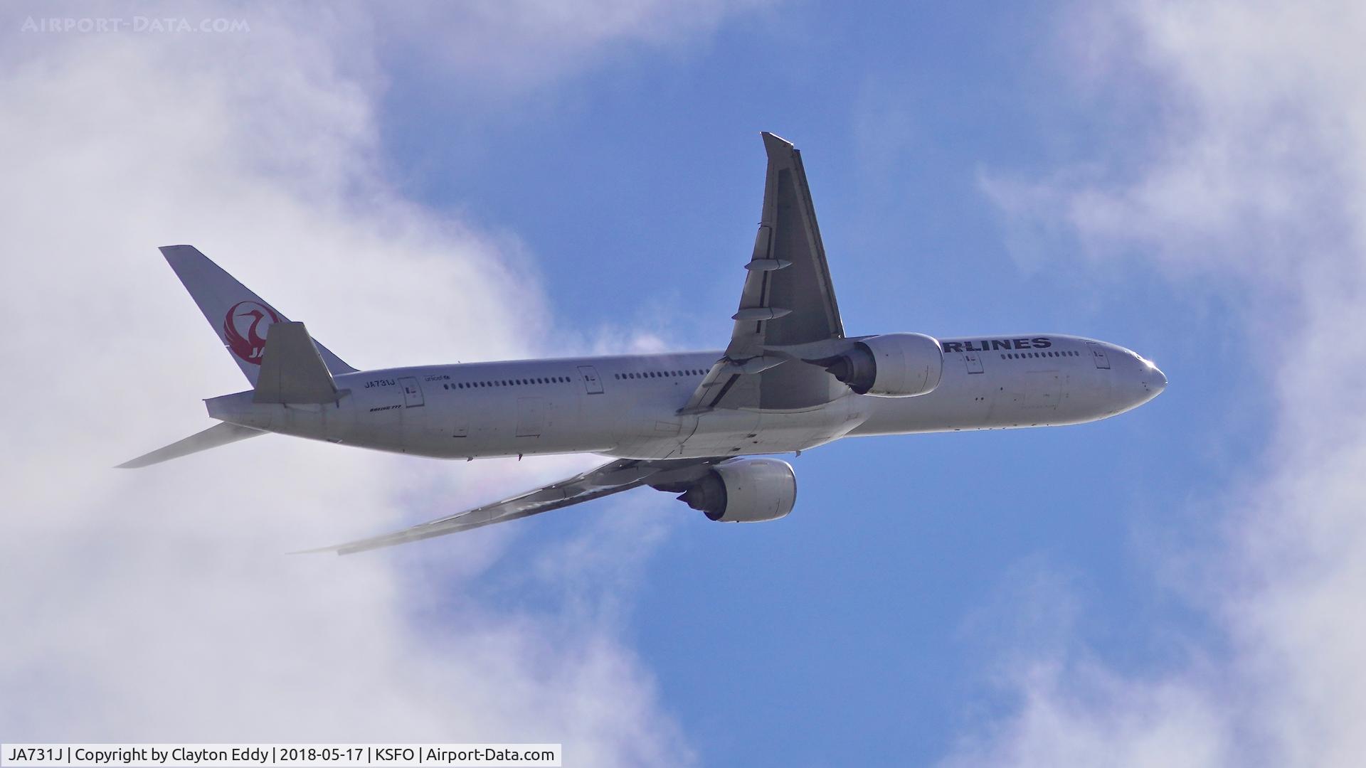 JA731J, 2003 Boeing 777-346/ER C/N 32431, SFO 2018.